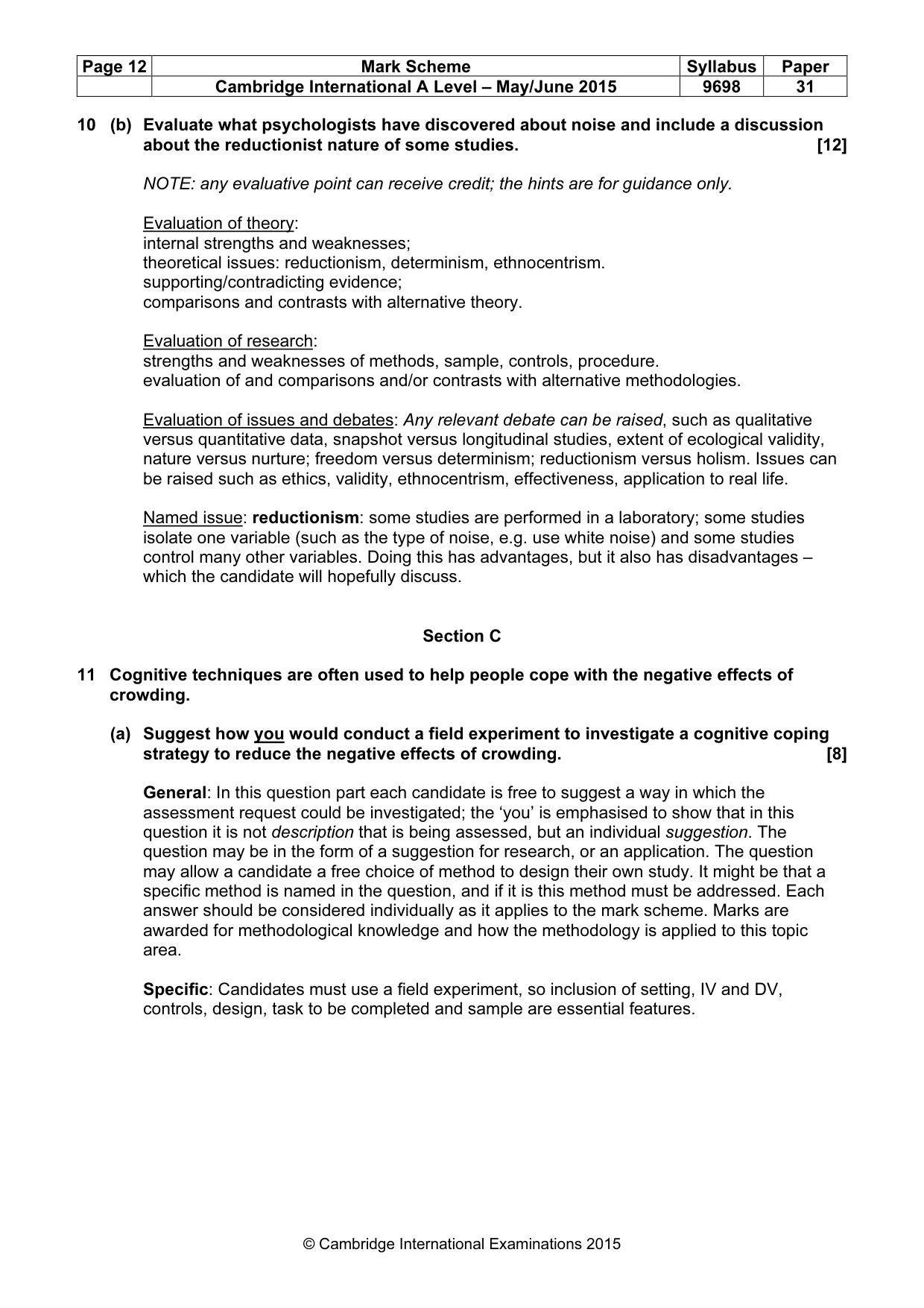 Mark scheme, page 12 of 19