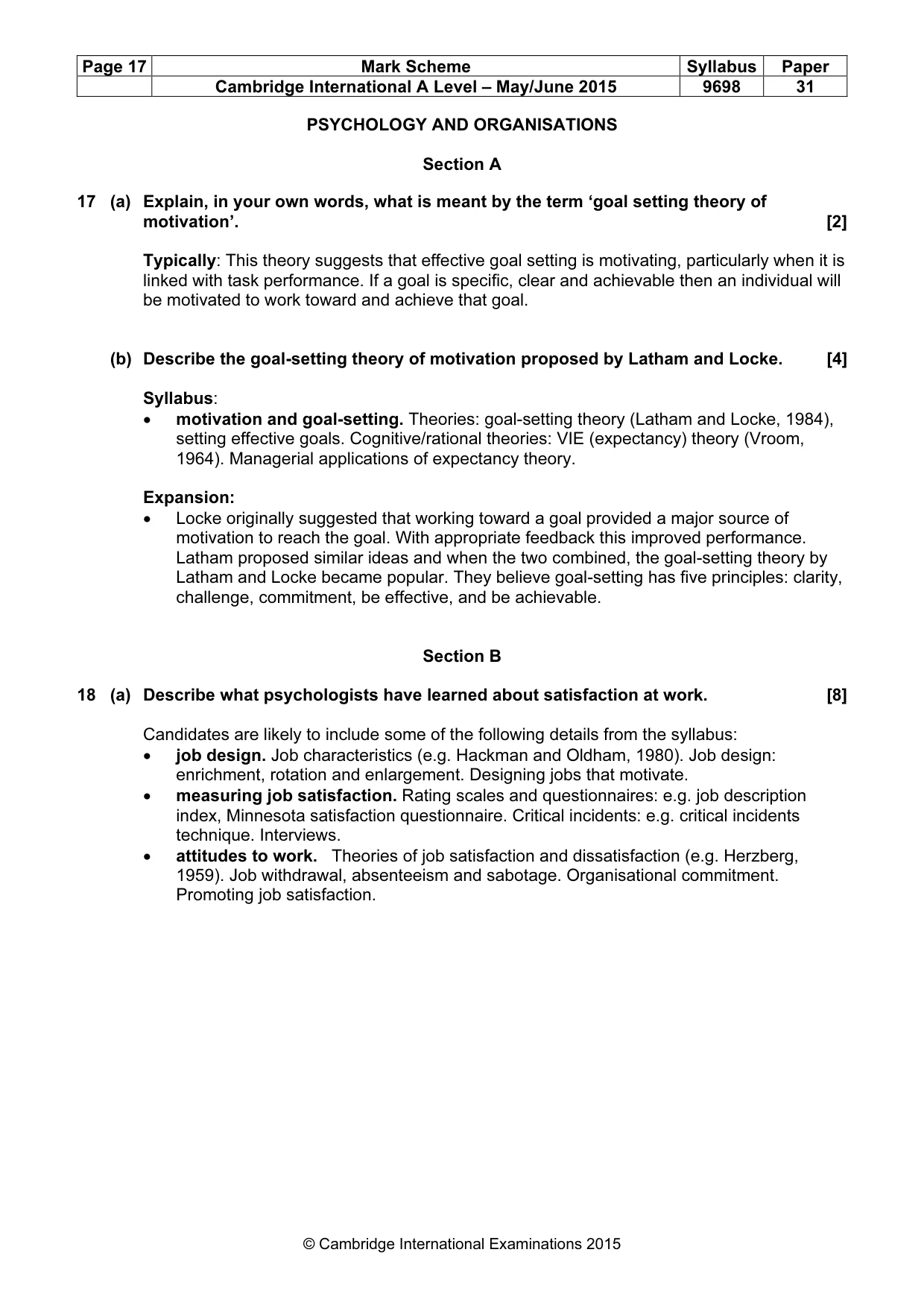 Mark scheme, page 17 of 19