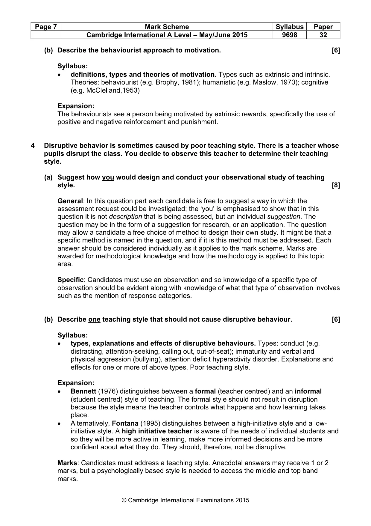 Mark scheme, page 7 of 20