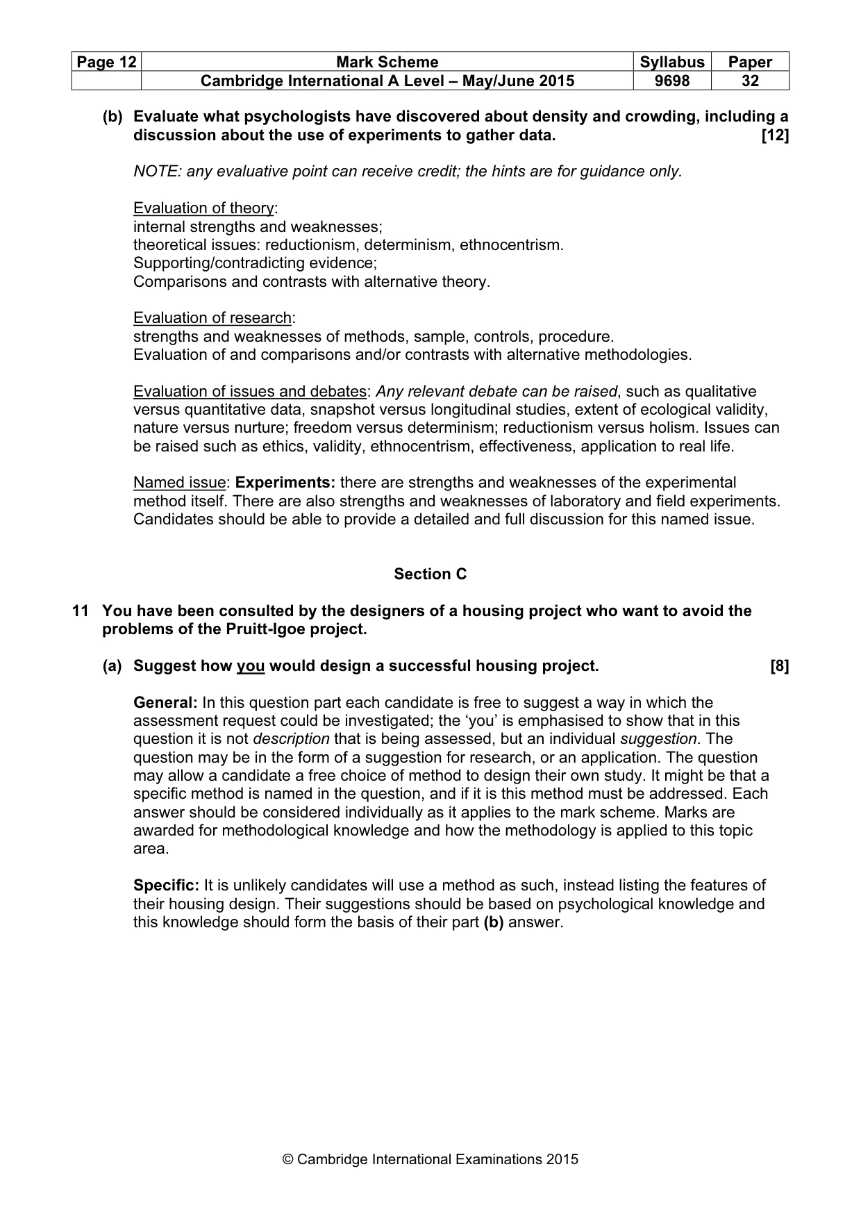 Mark scheme, page 12 of 20