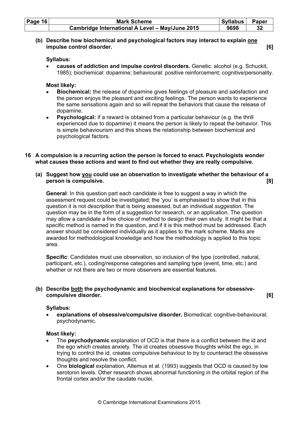 Mark scheme, page 16 of 20