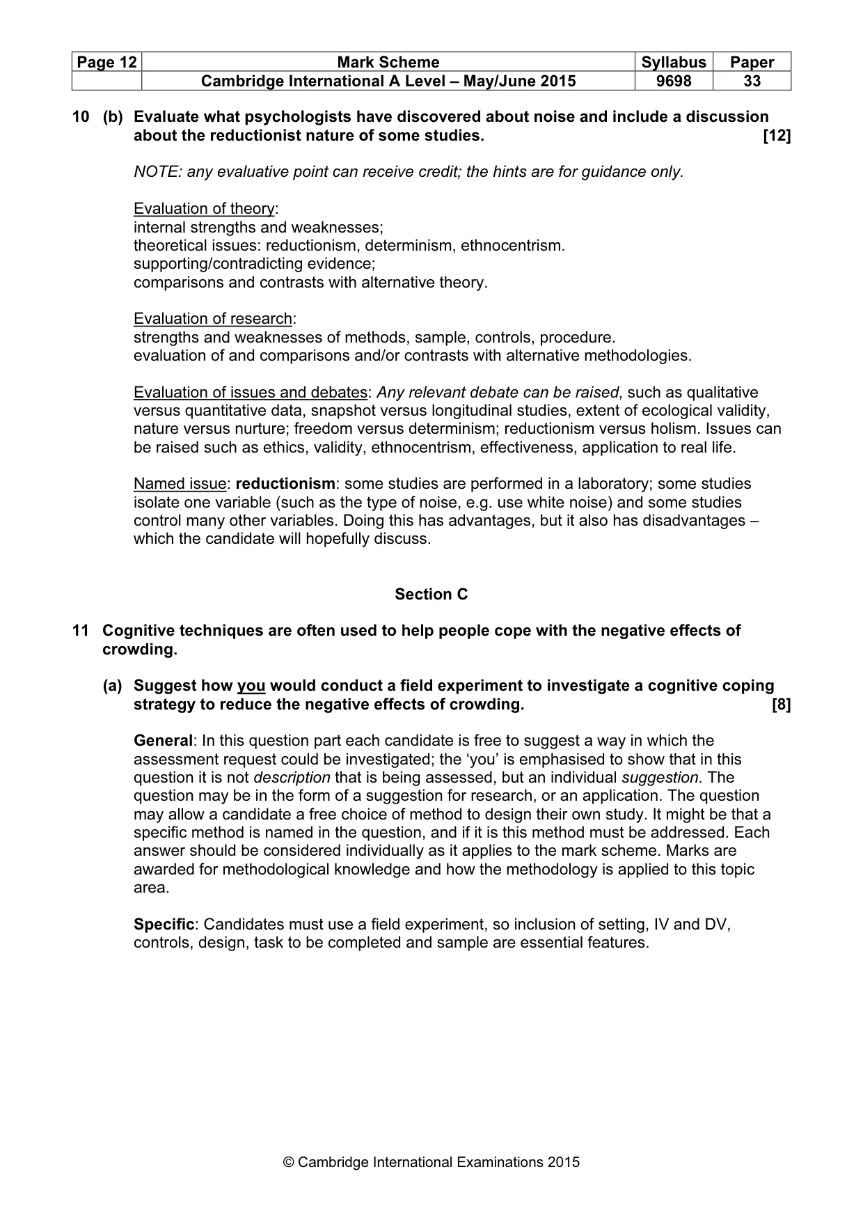 Mark scheme, page 12 of 19