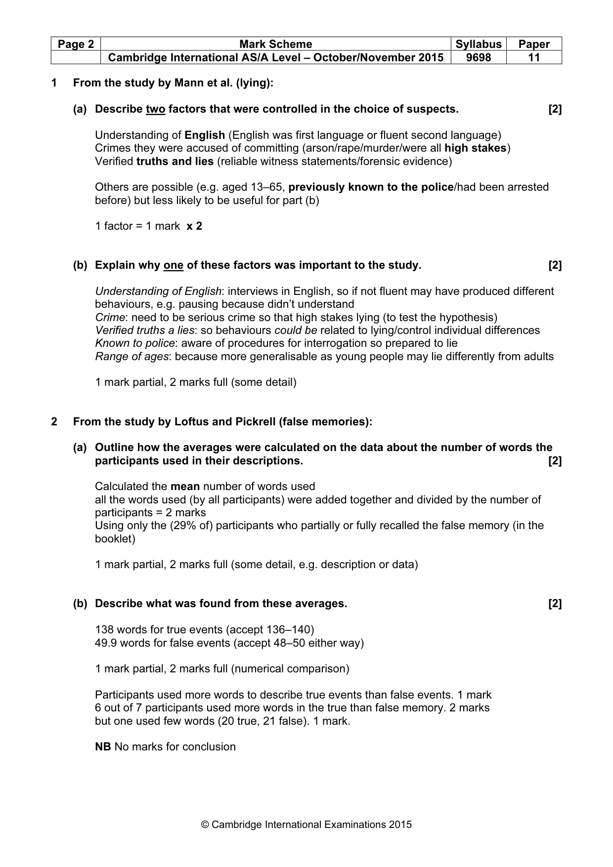 Mark scheme, page 2 of 13