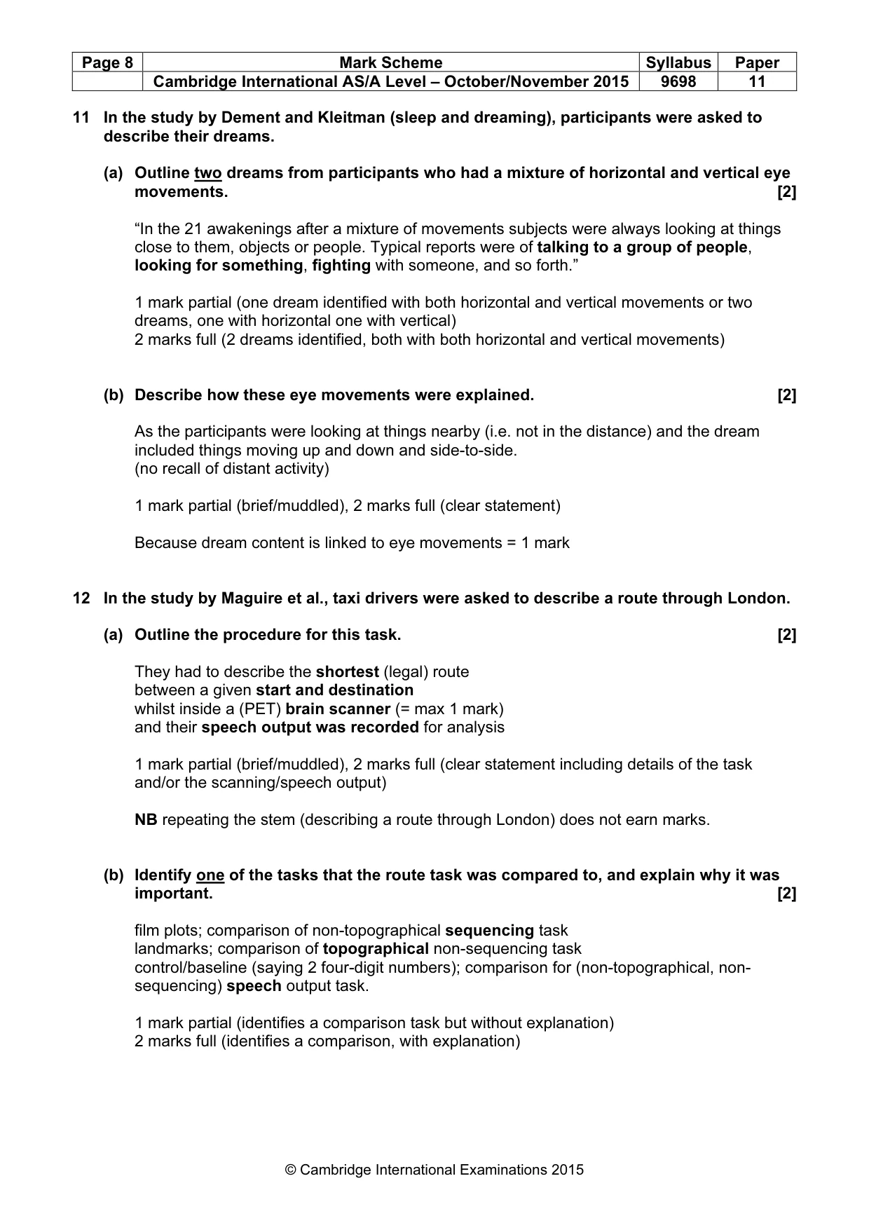 Mark scheme, page 8 of 13