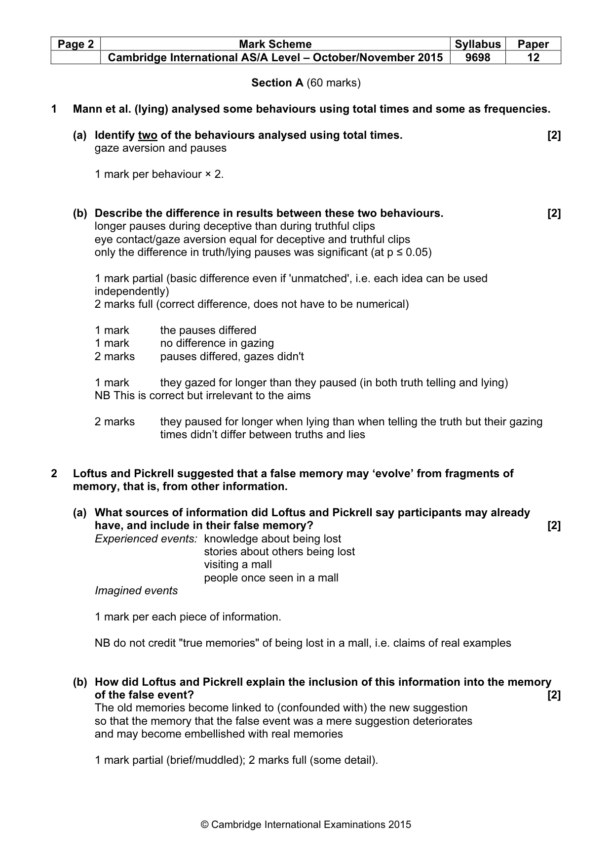 Mark scheme, page 2 of 13