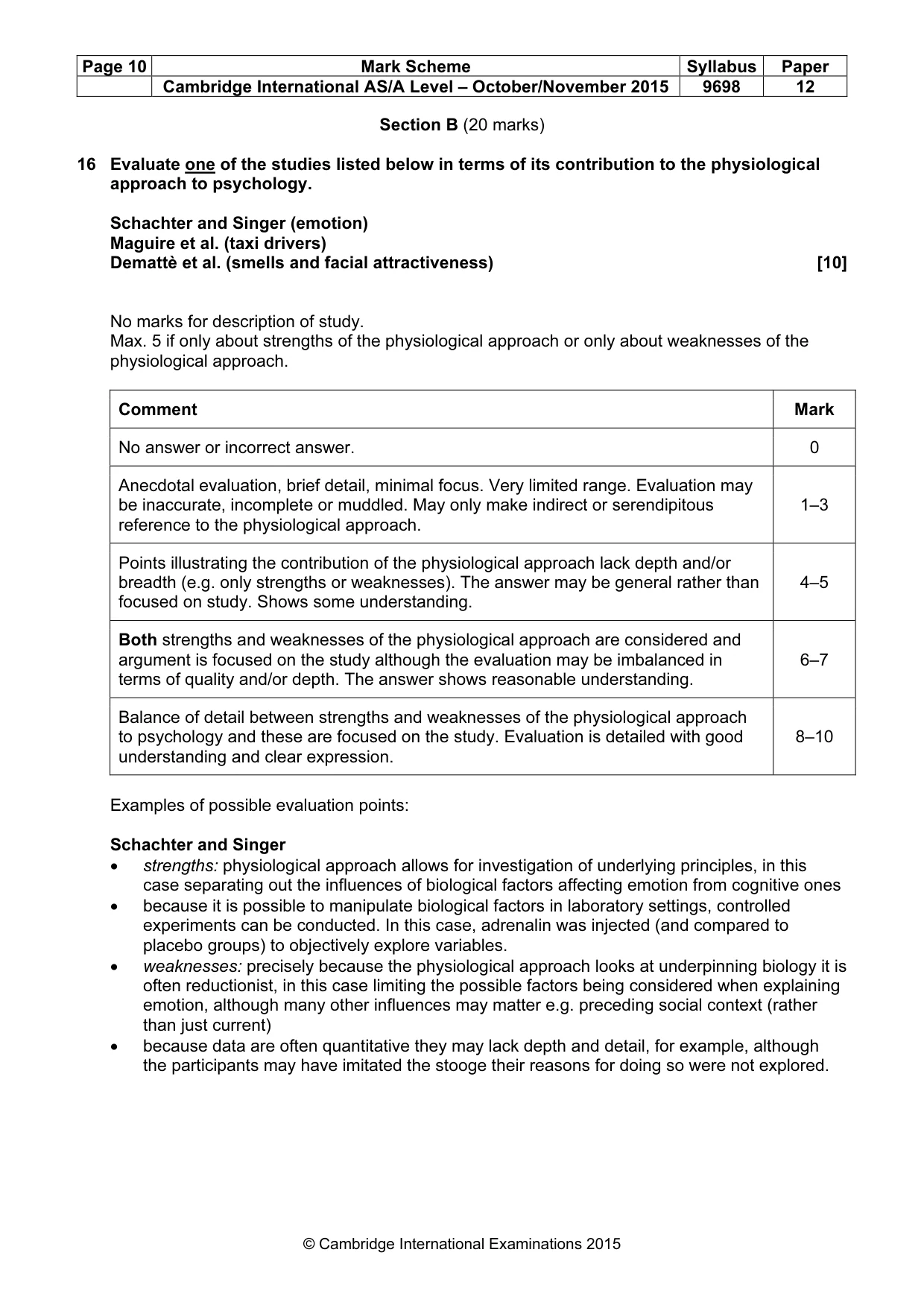 Mark scheme, page 10 of 13