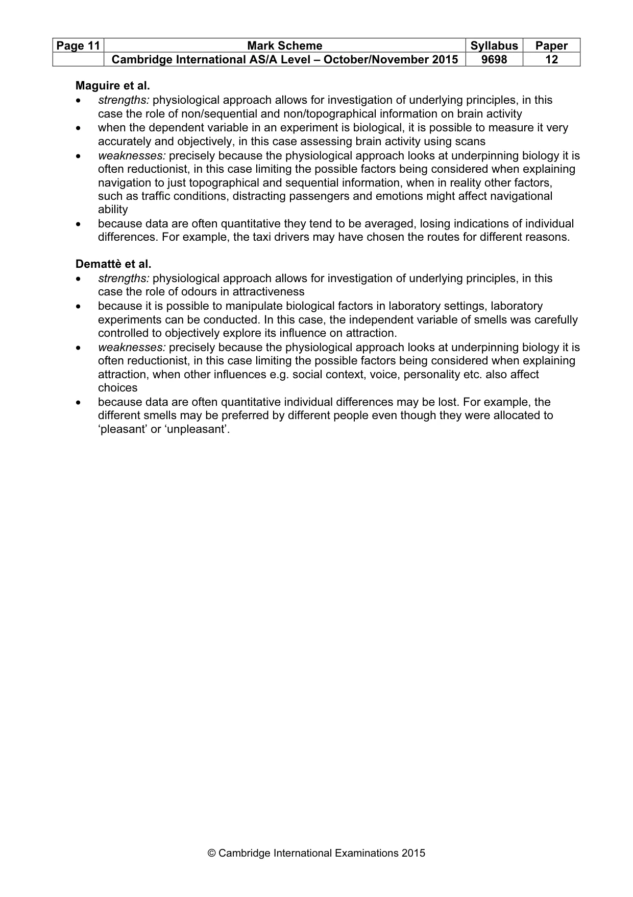 Mark scheme, page 11 of 13