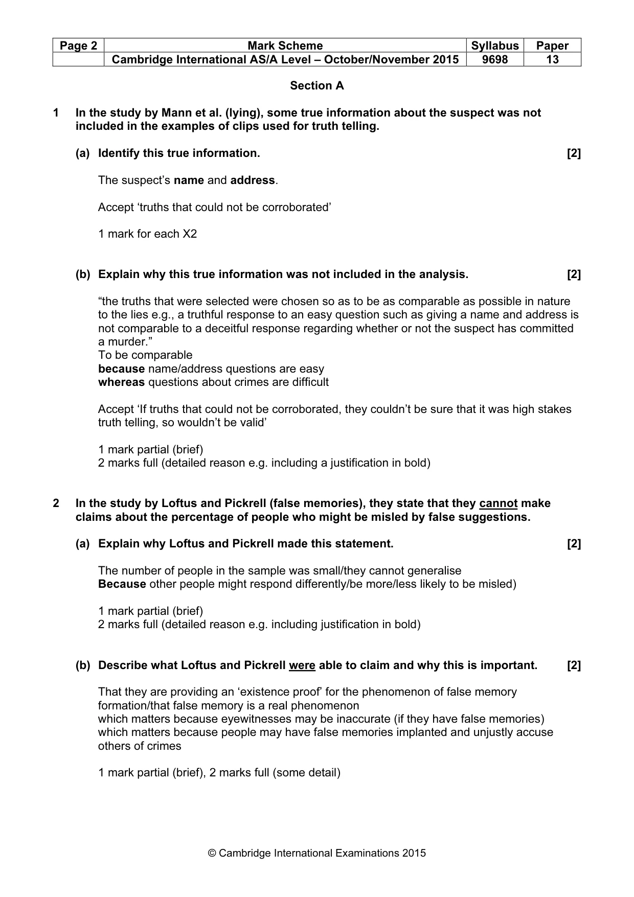 Mark scheme, page 2 of 14