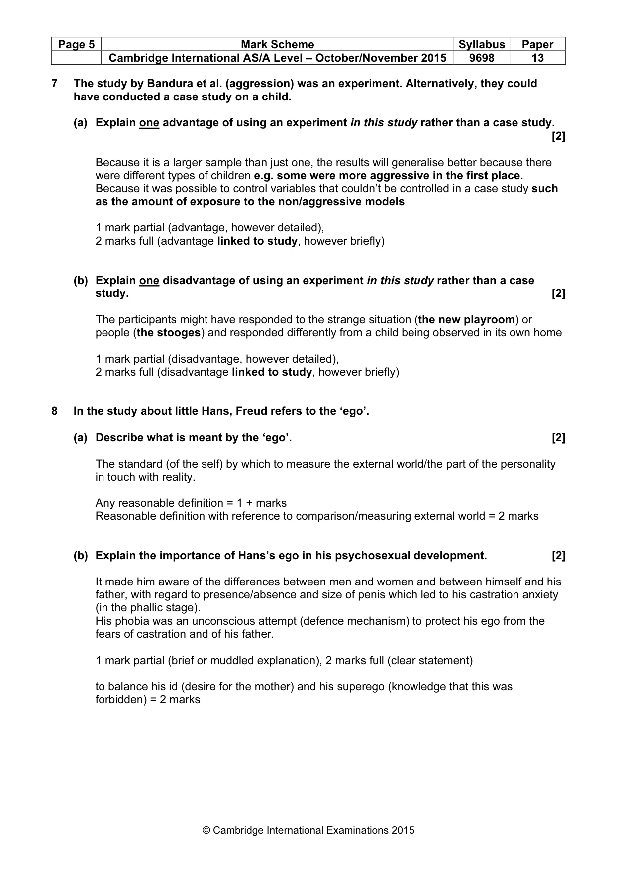 Mark scheme, page 5 of 14