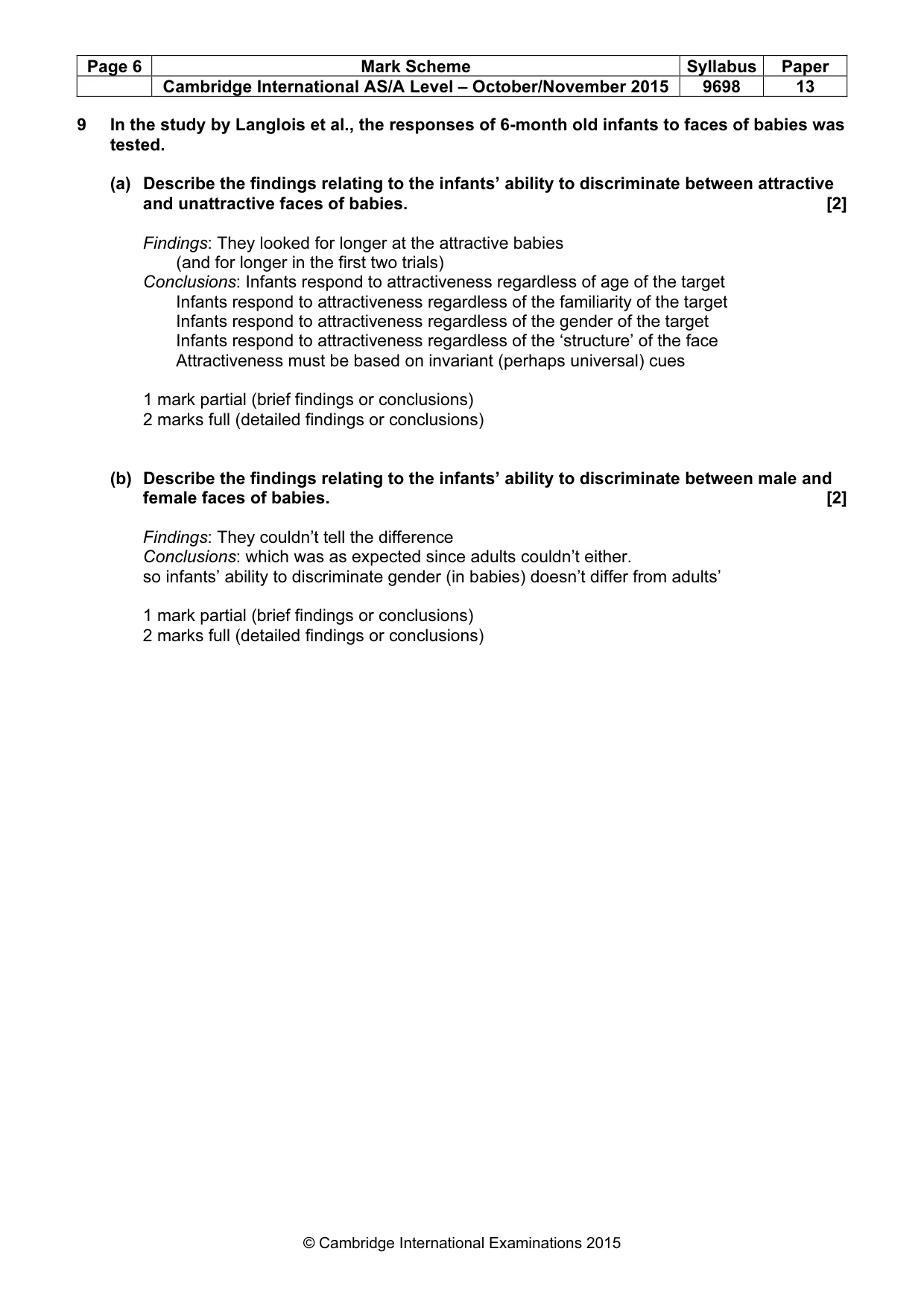 Mark scheme, page 6 of 14