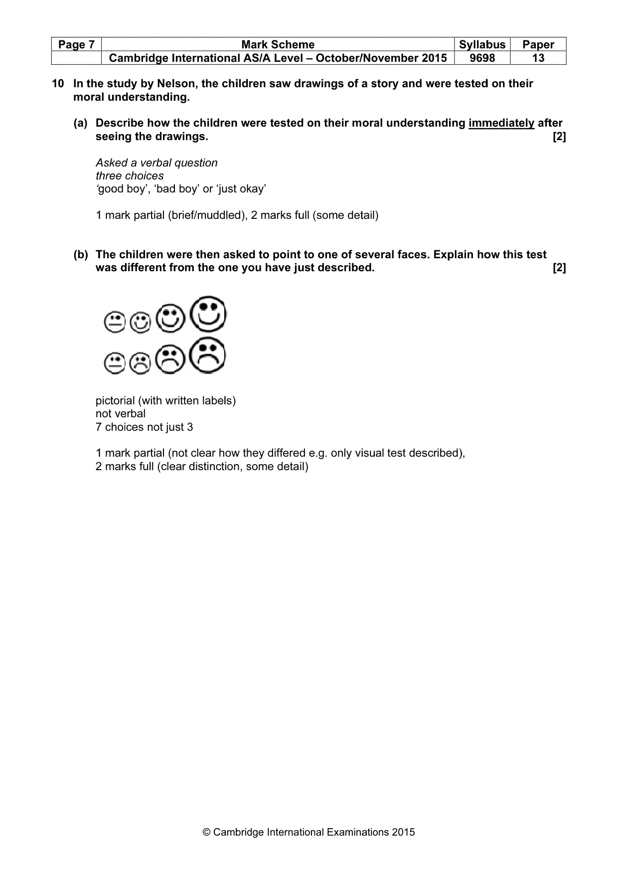 Mark scheme, page 7 of 14