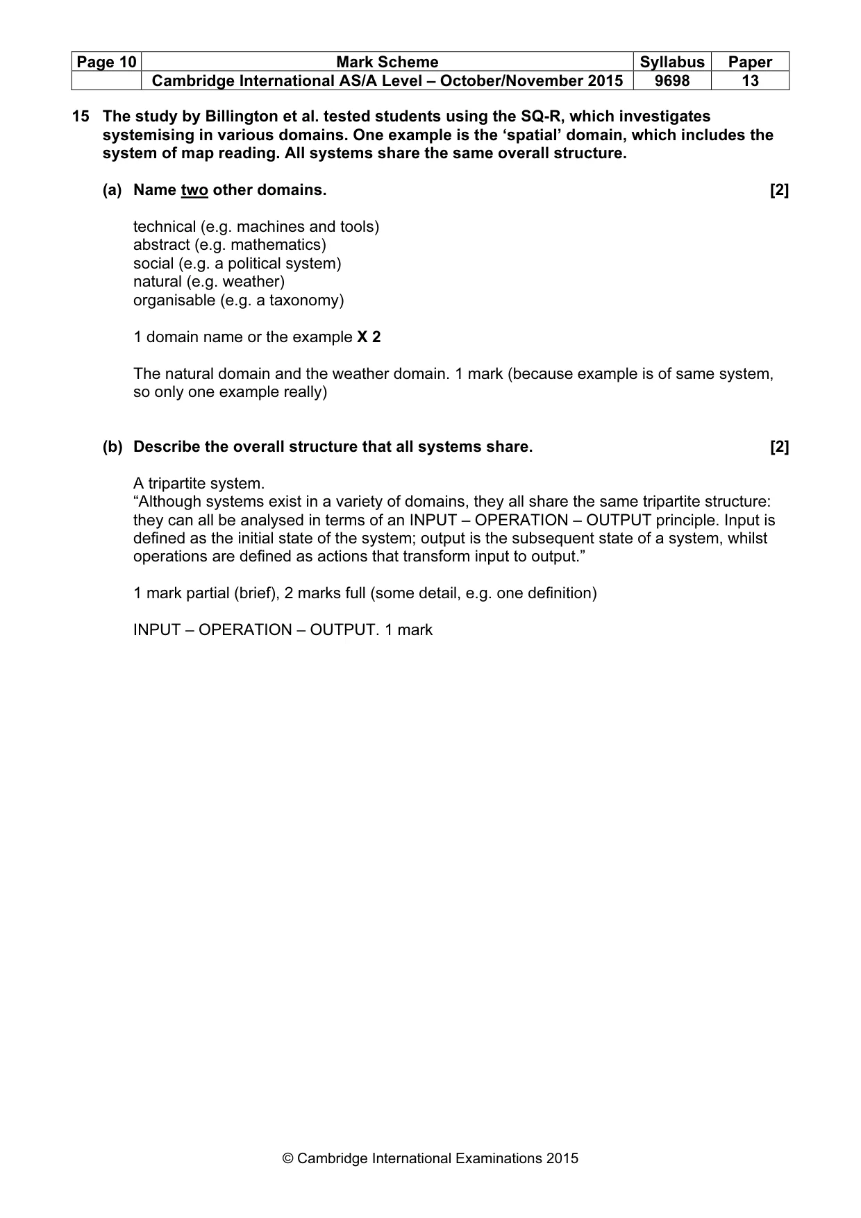 Mark scheme, page 10 of 14