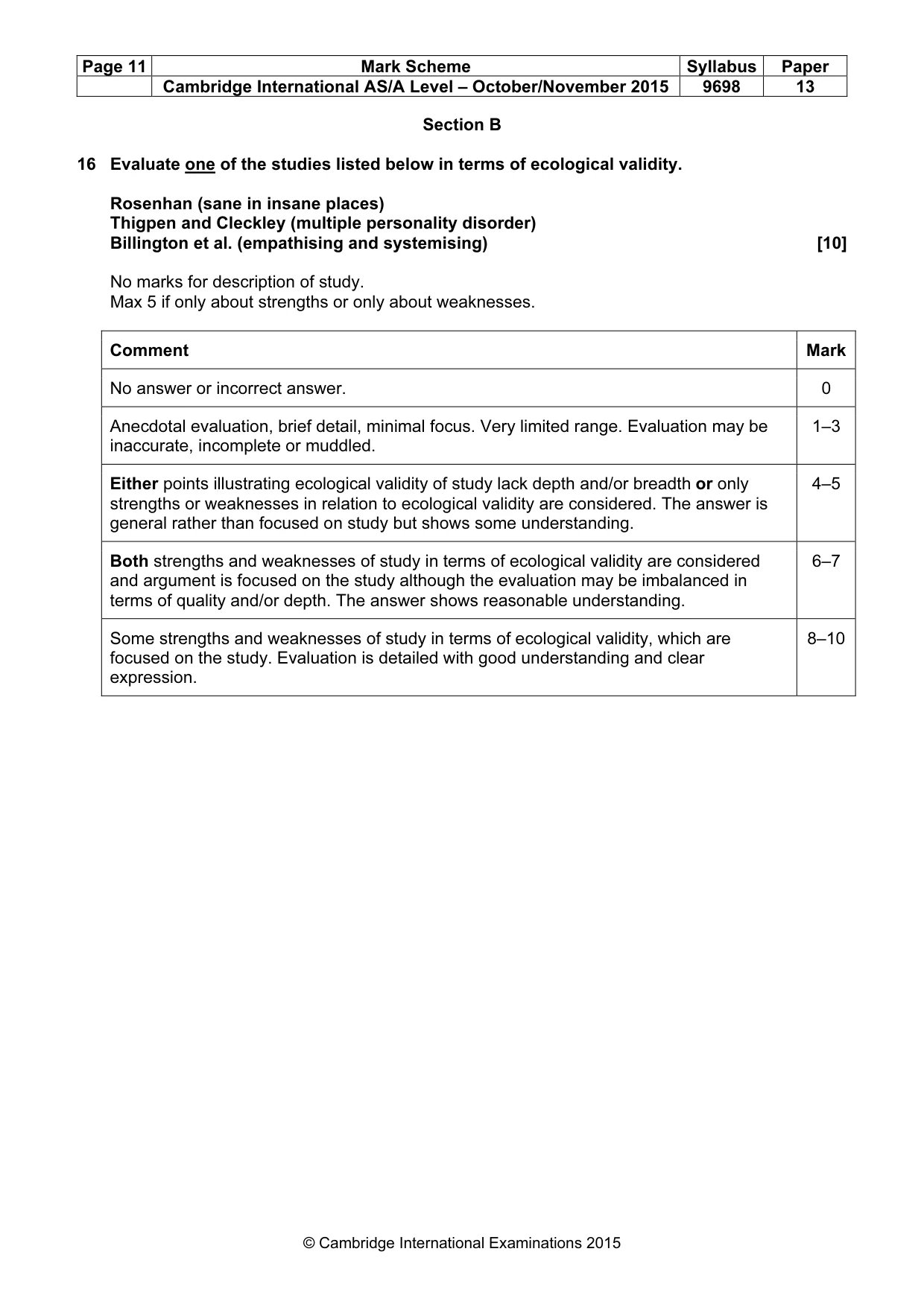 Mark scheme, page 11 of 14
