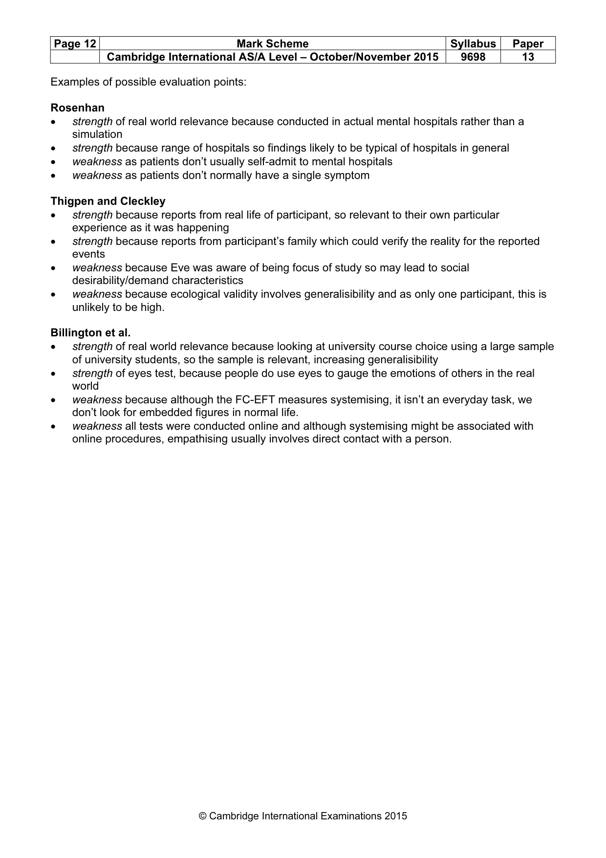 Mark scheme, page 12 of 14