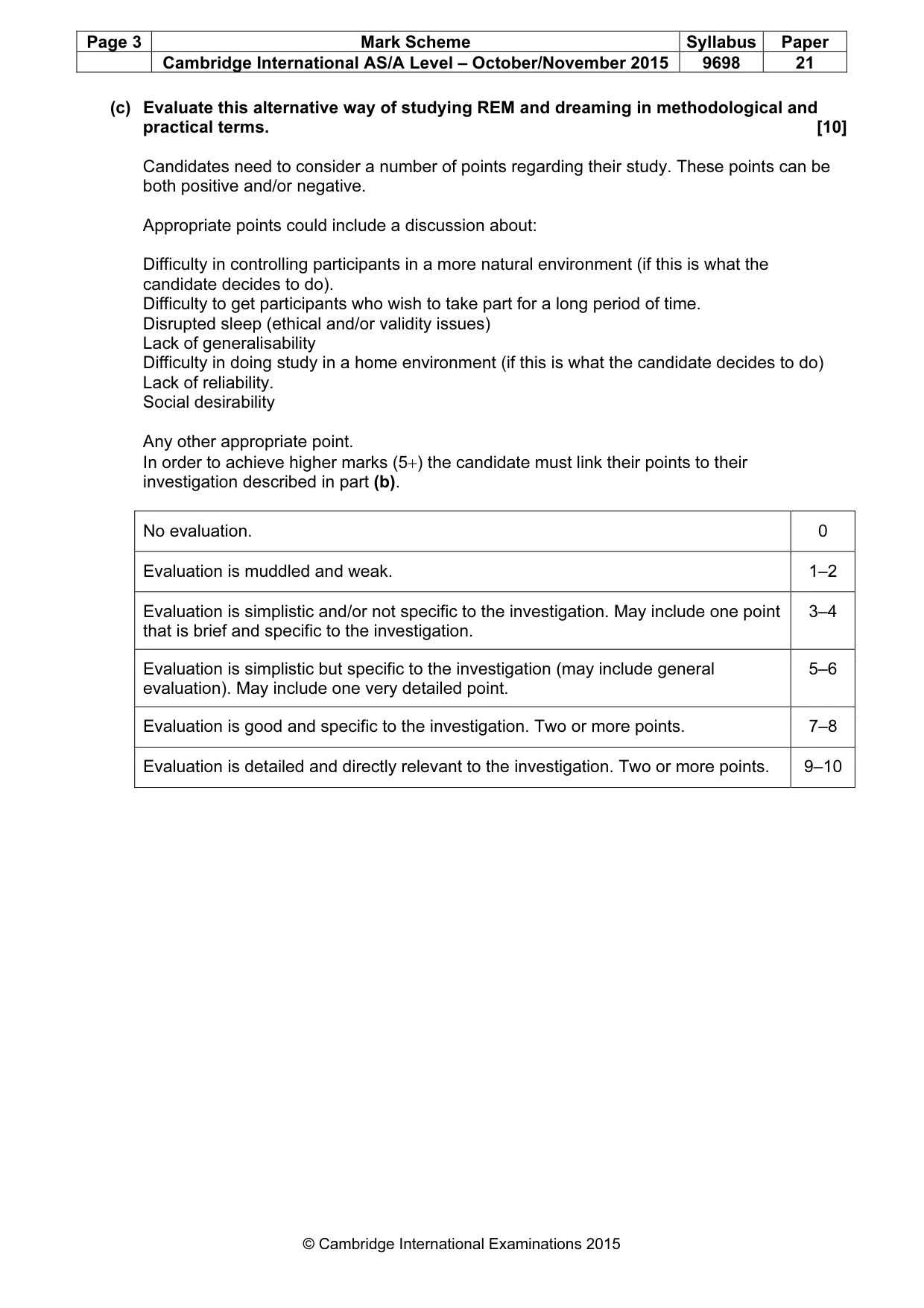 Mark scheme, page 3 of 10