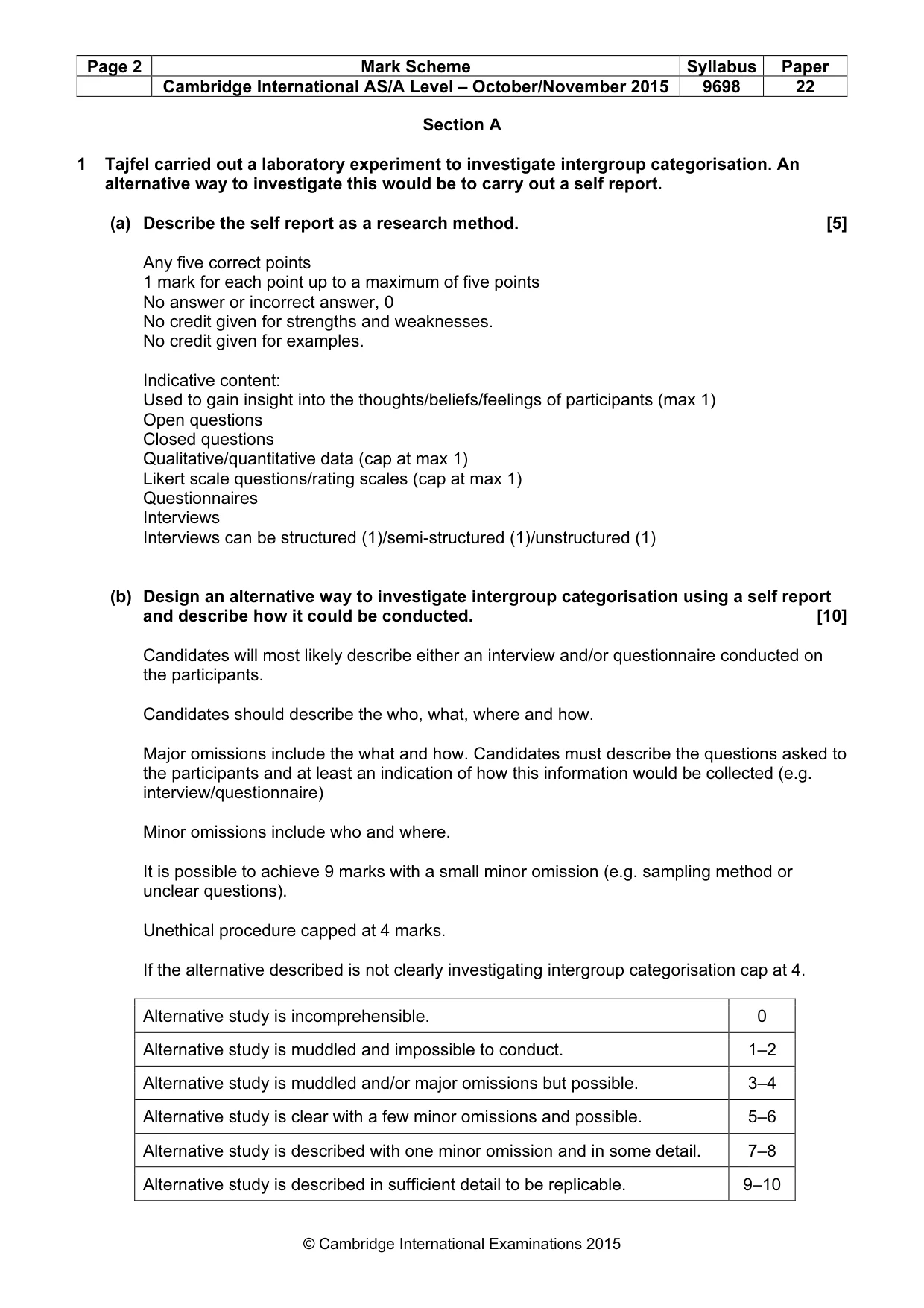 Mark scheme, page 2 of 10