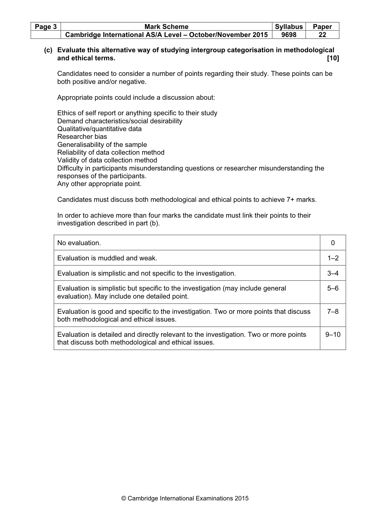 Mark scheme, page 3 of 10