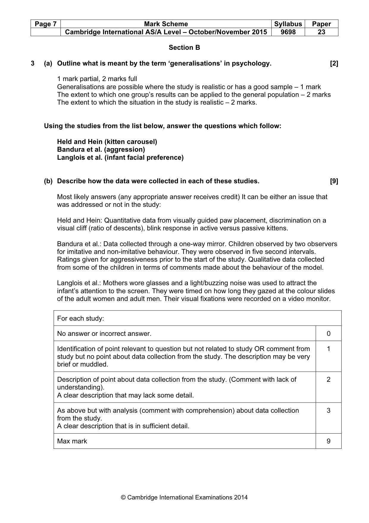 Mark scheme, page 7 of 10