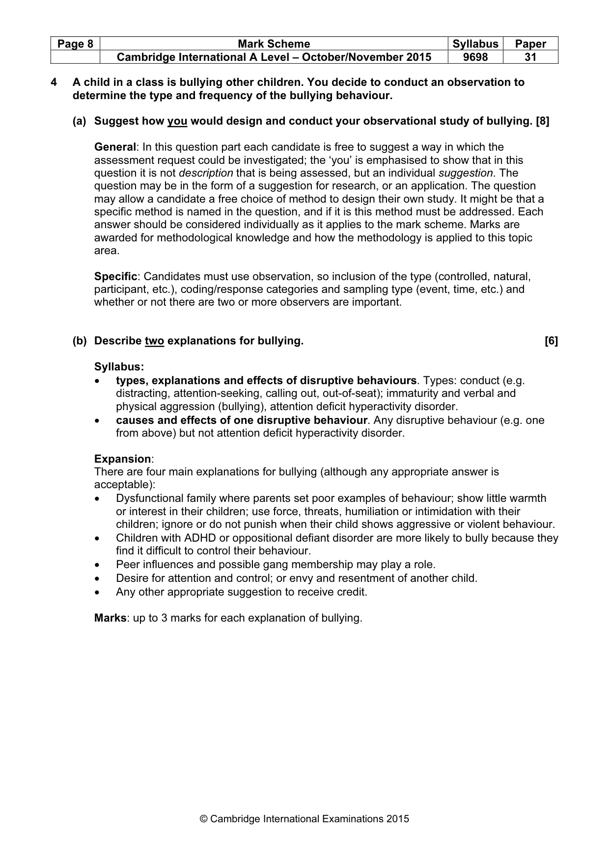 Mark scheme, page 8 of 24