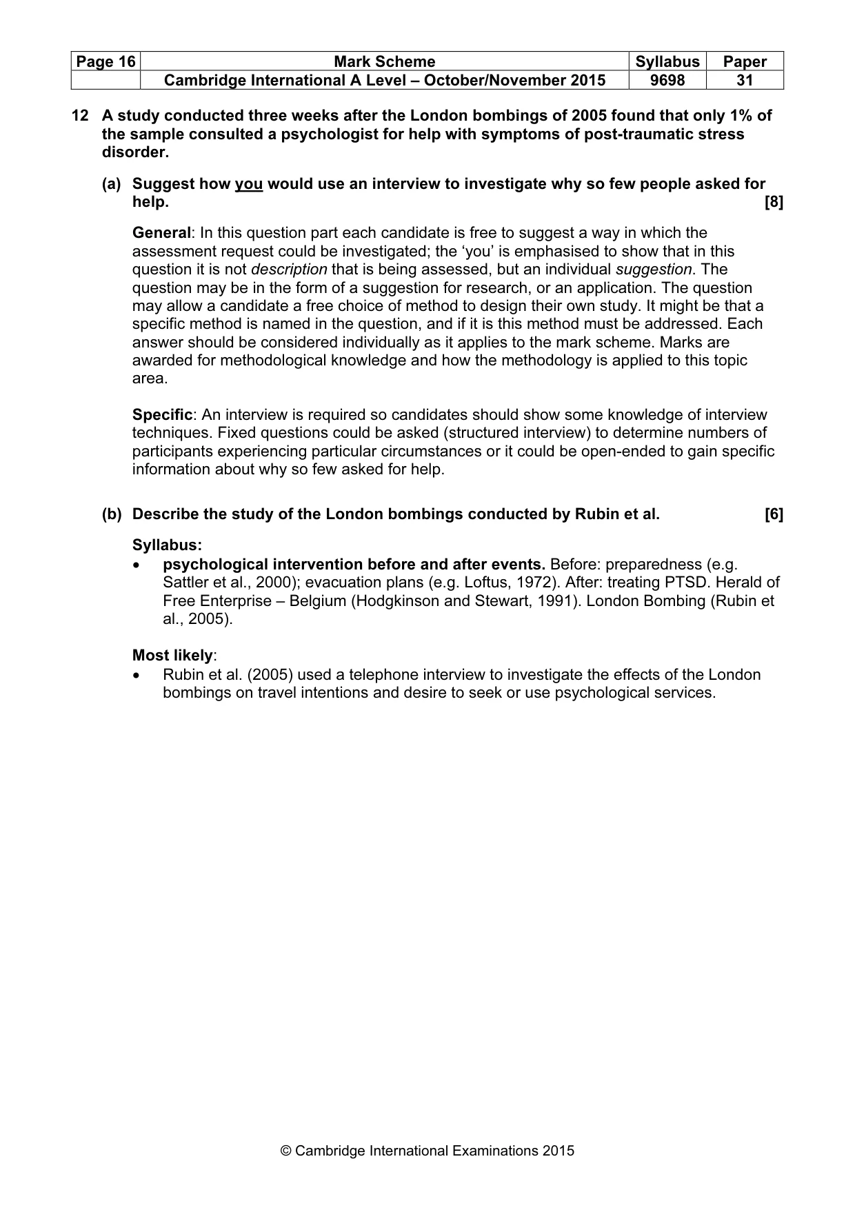 Mark scheme, page 16 of 24