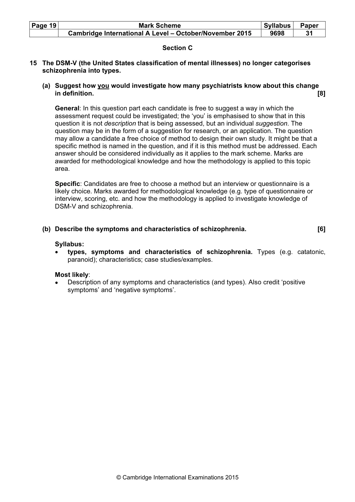 Mark scheme, page 19 of 24