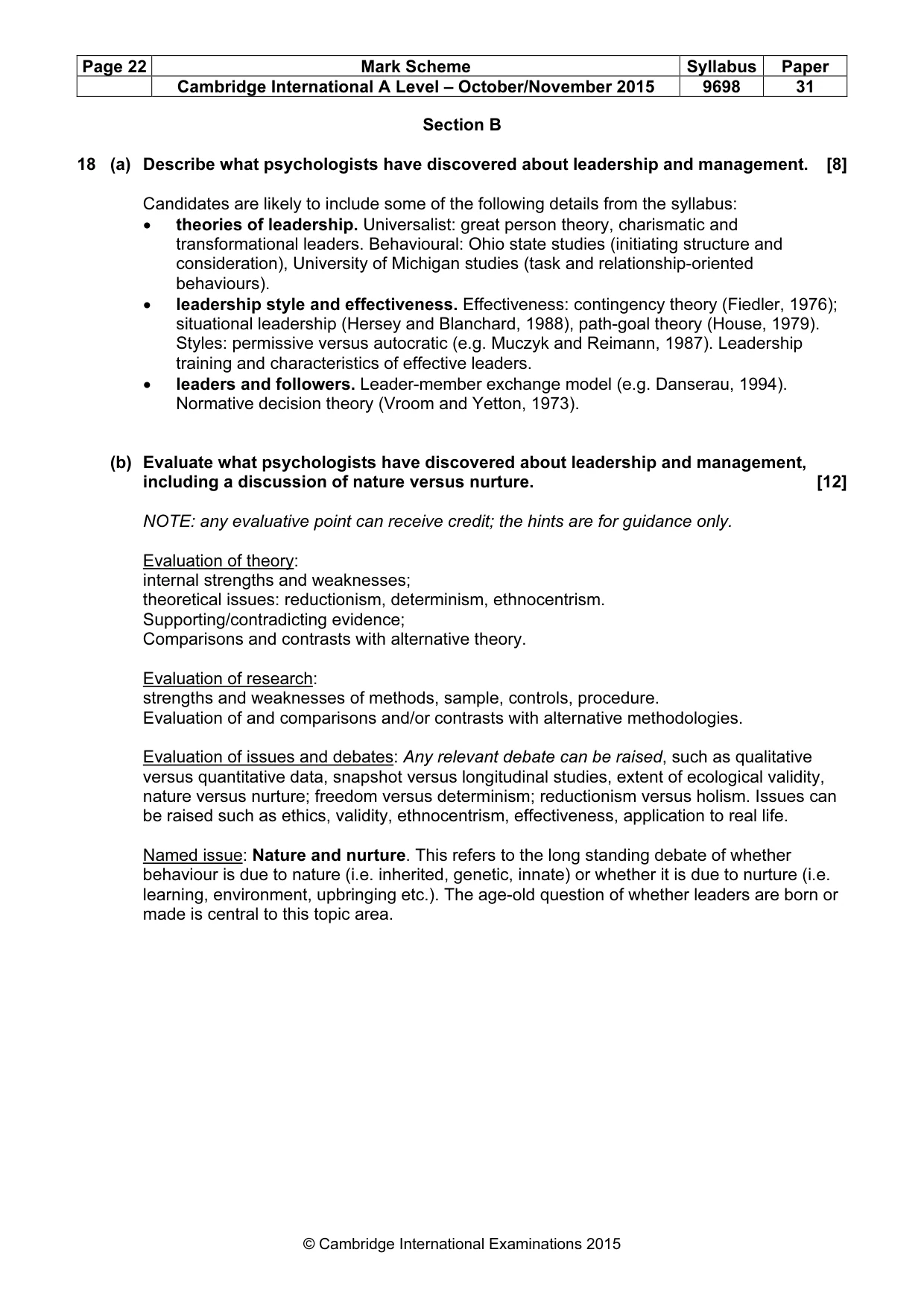 Mark scheme, page 22 of 24
