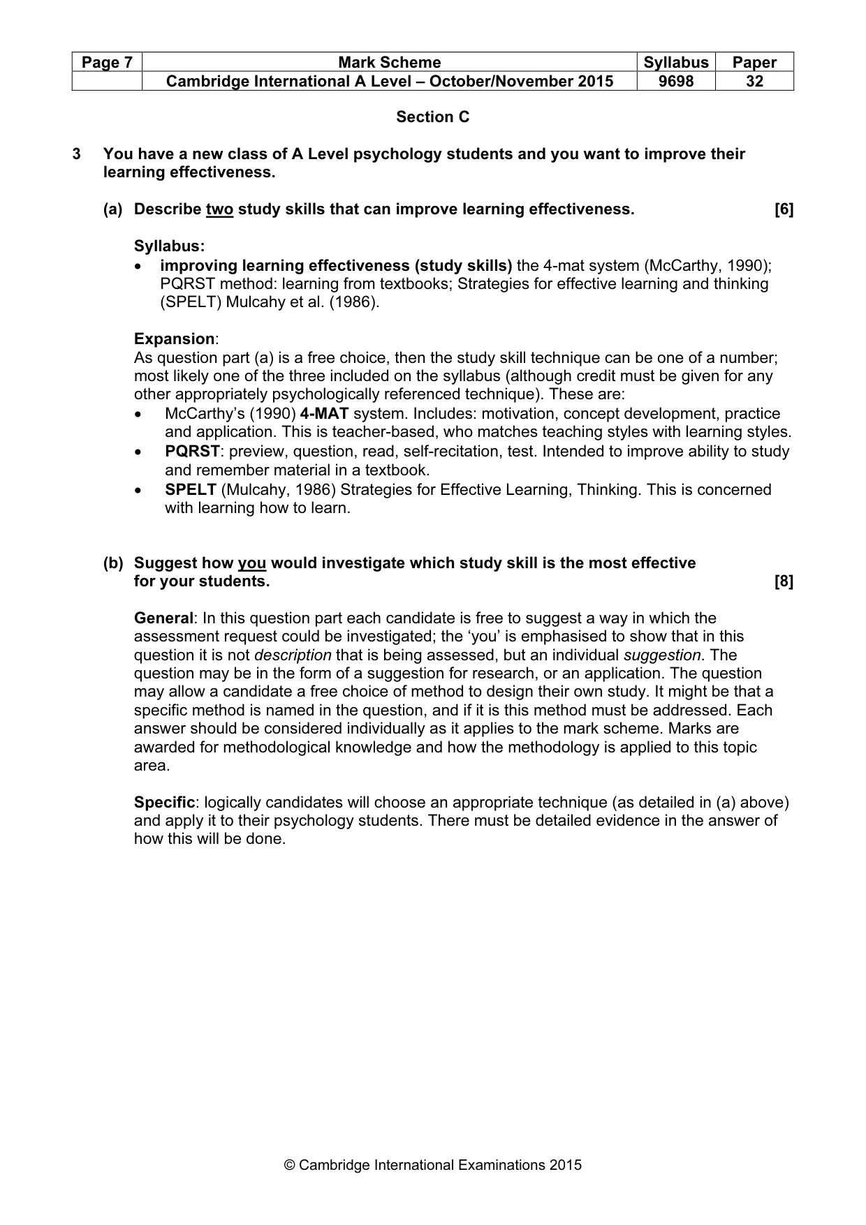 Mark scheme, page 7 of 24