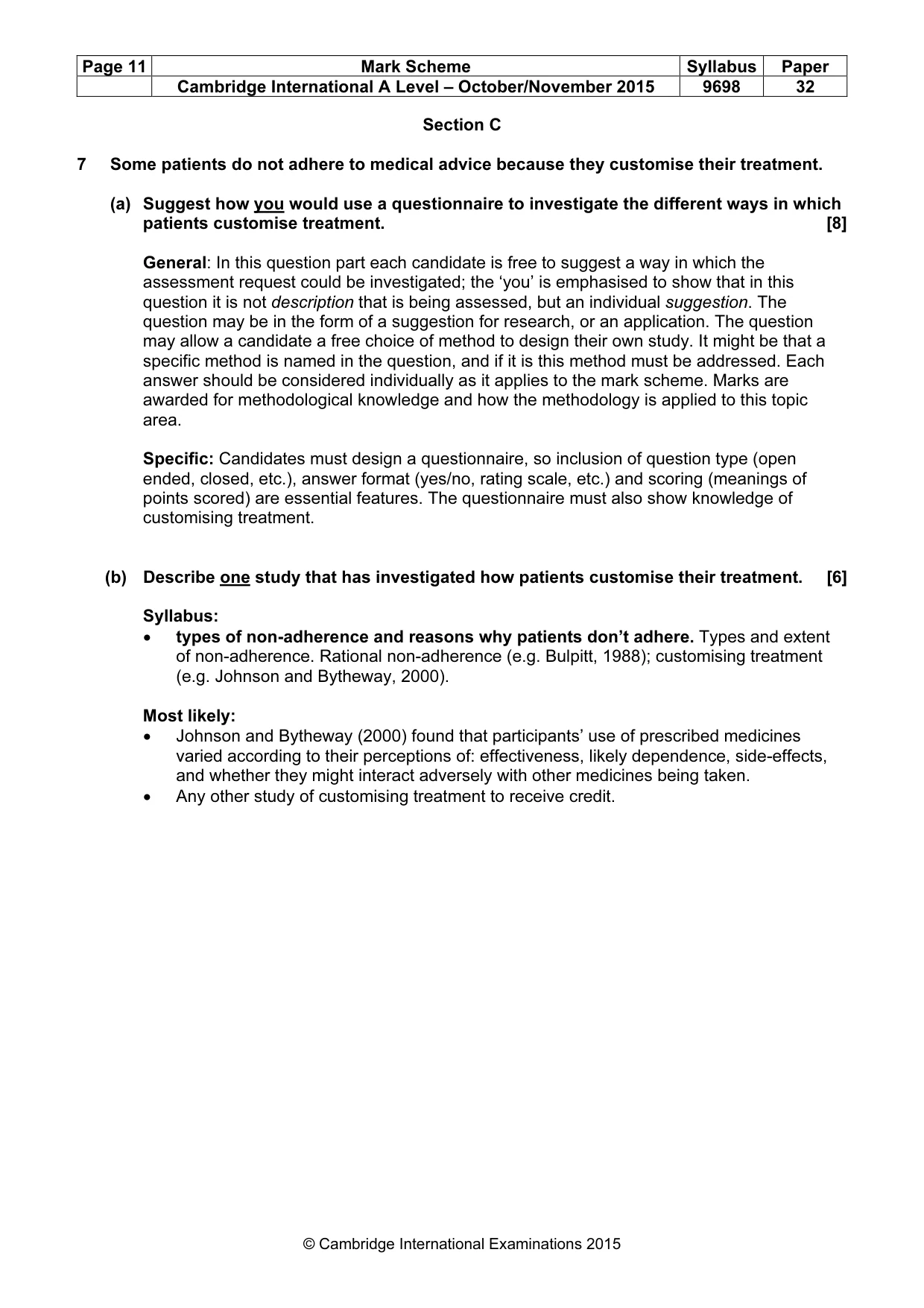 Mark scheme, page 11 of 24
