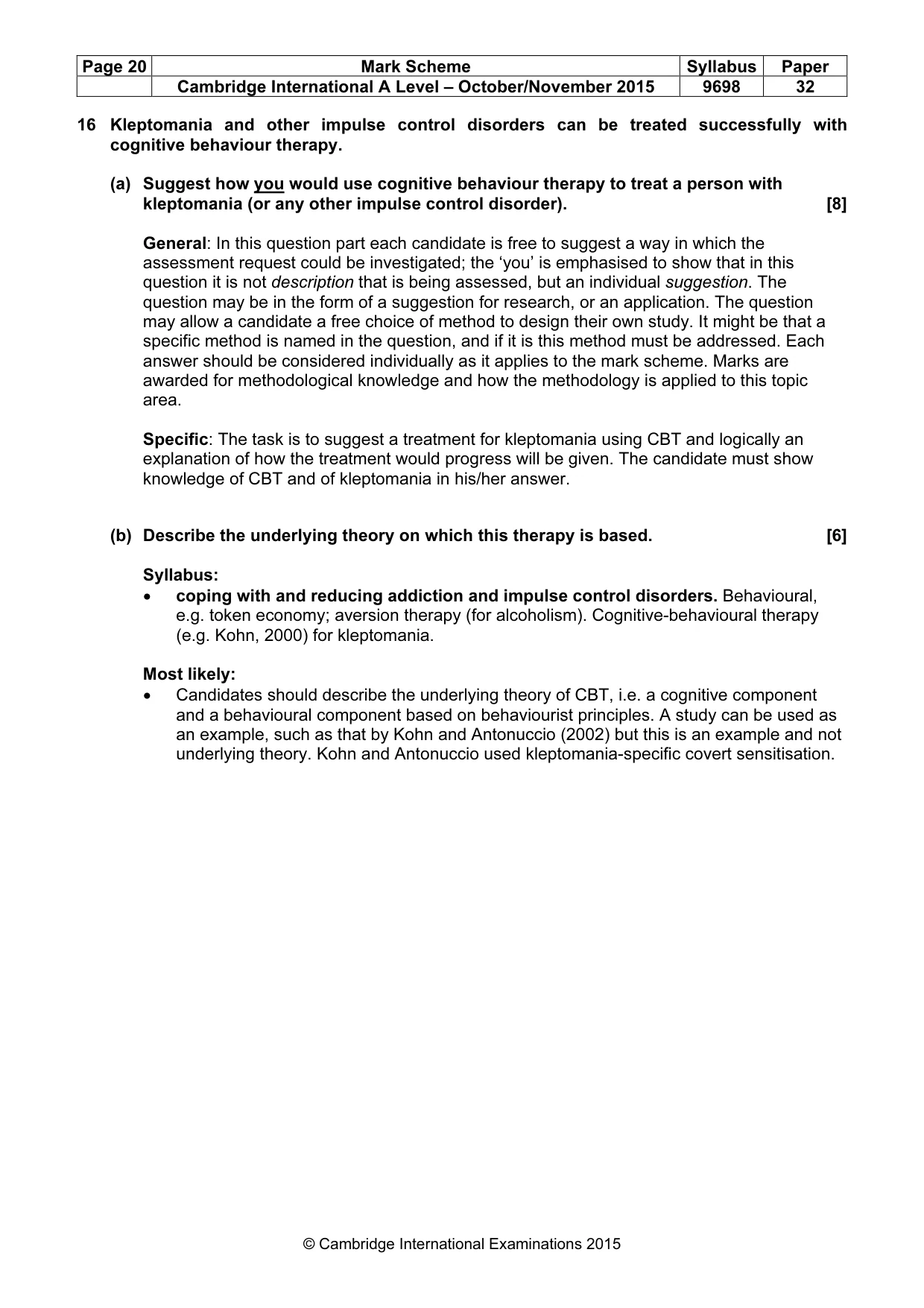 Mark scheme, page 20 of 24