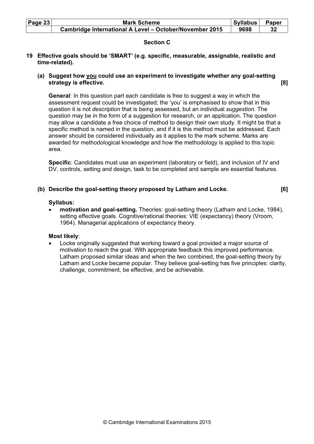 Mark scheme, page 23 of 24