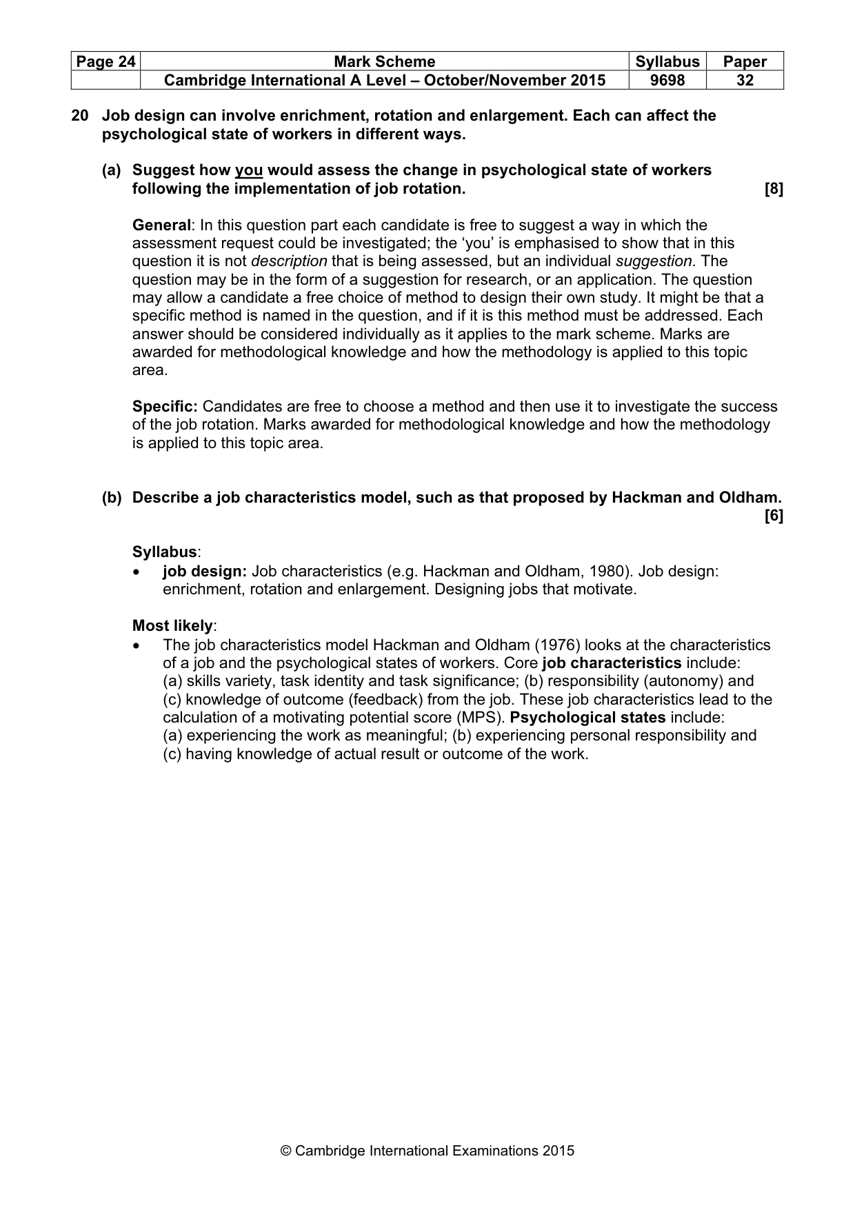 Mark scheme, page 24 of 24