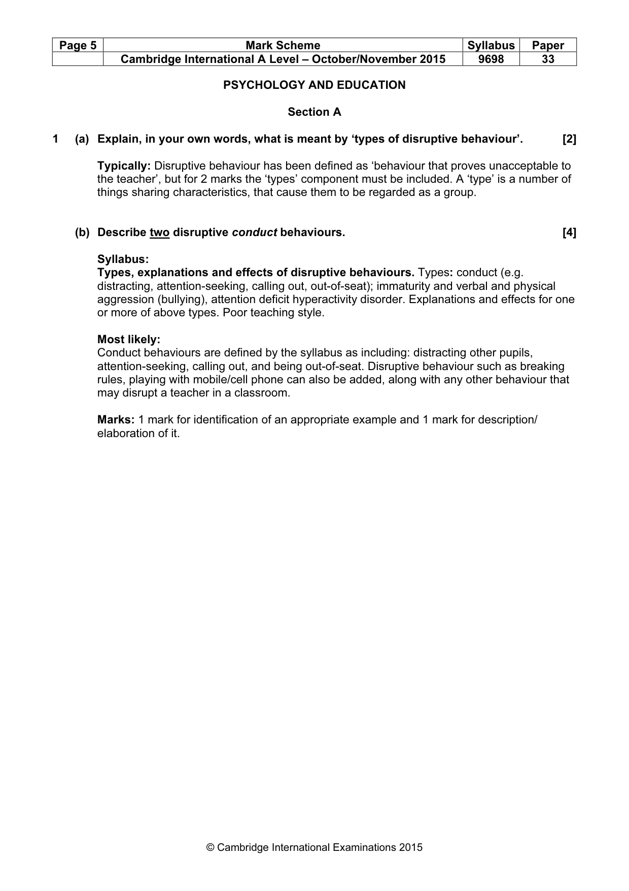 Mark scheme, page 5 of 24