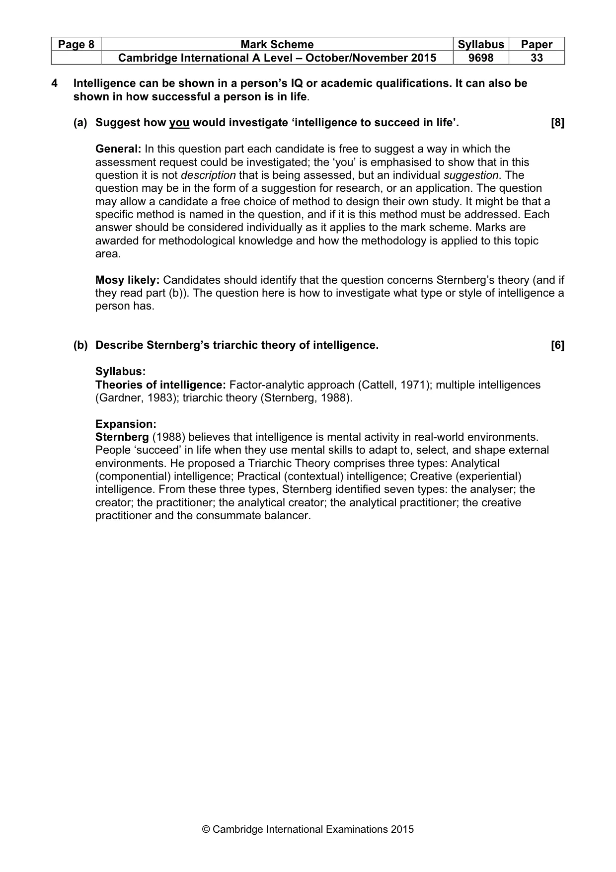 Mark scheme, page 8 of 24