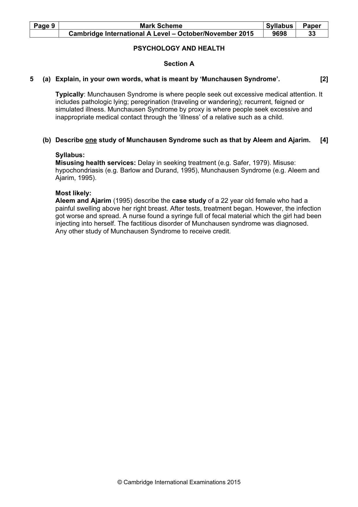 Mark scheme, page 9 of 24