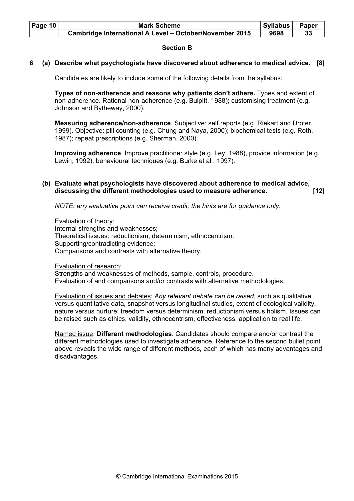 Mark scheme, page 10 of 24