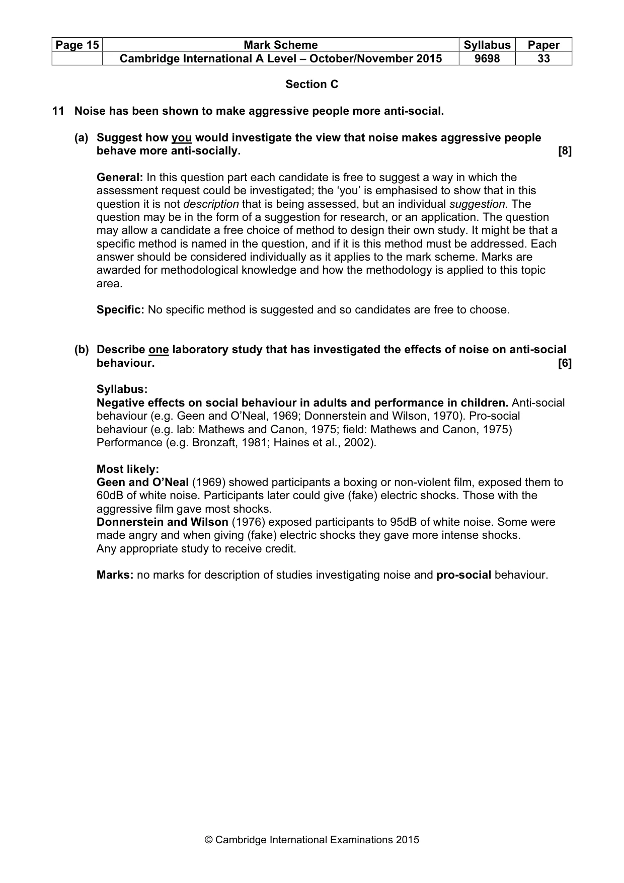 Mark scheme, page 15 of 24