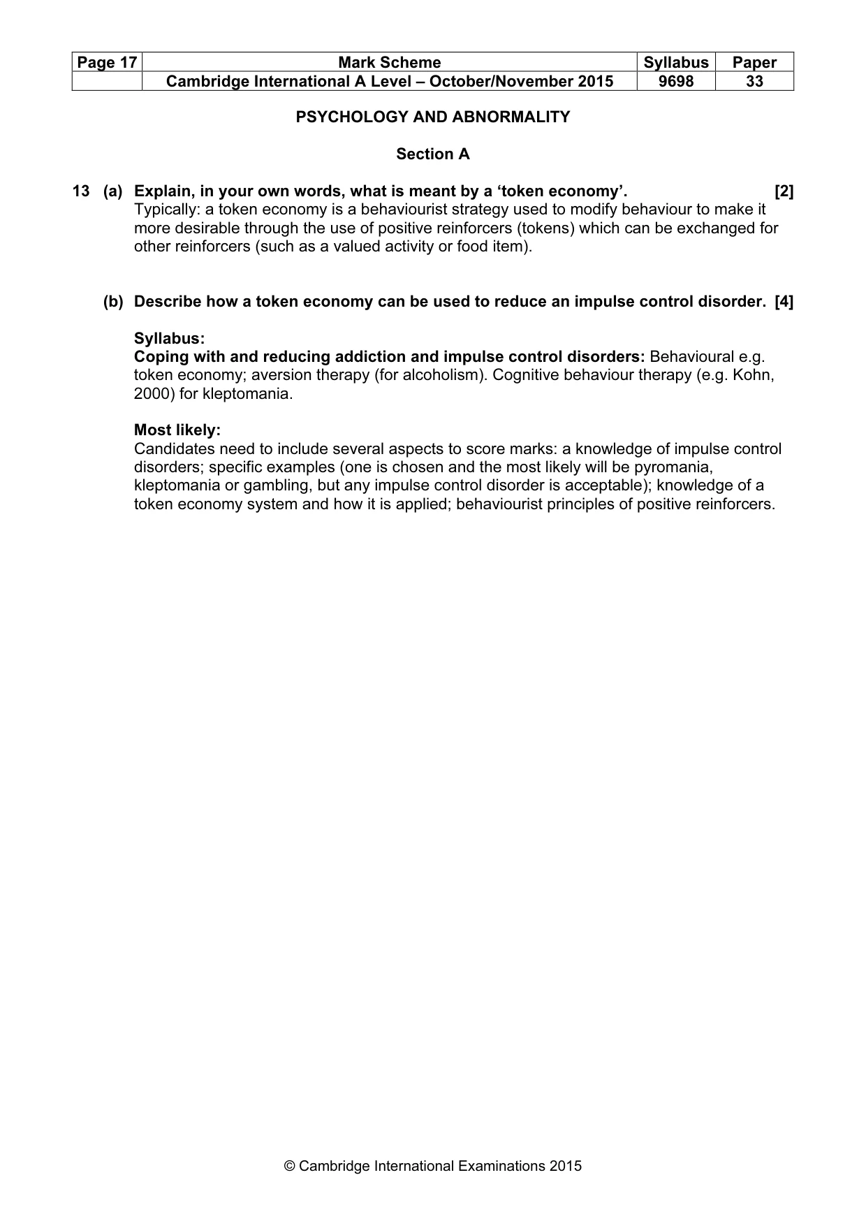 Mark scheme, page 17 of 24