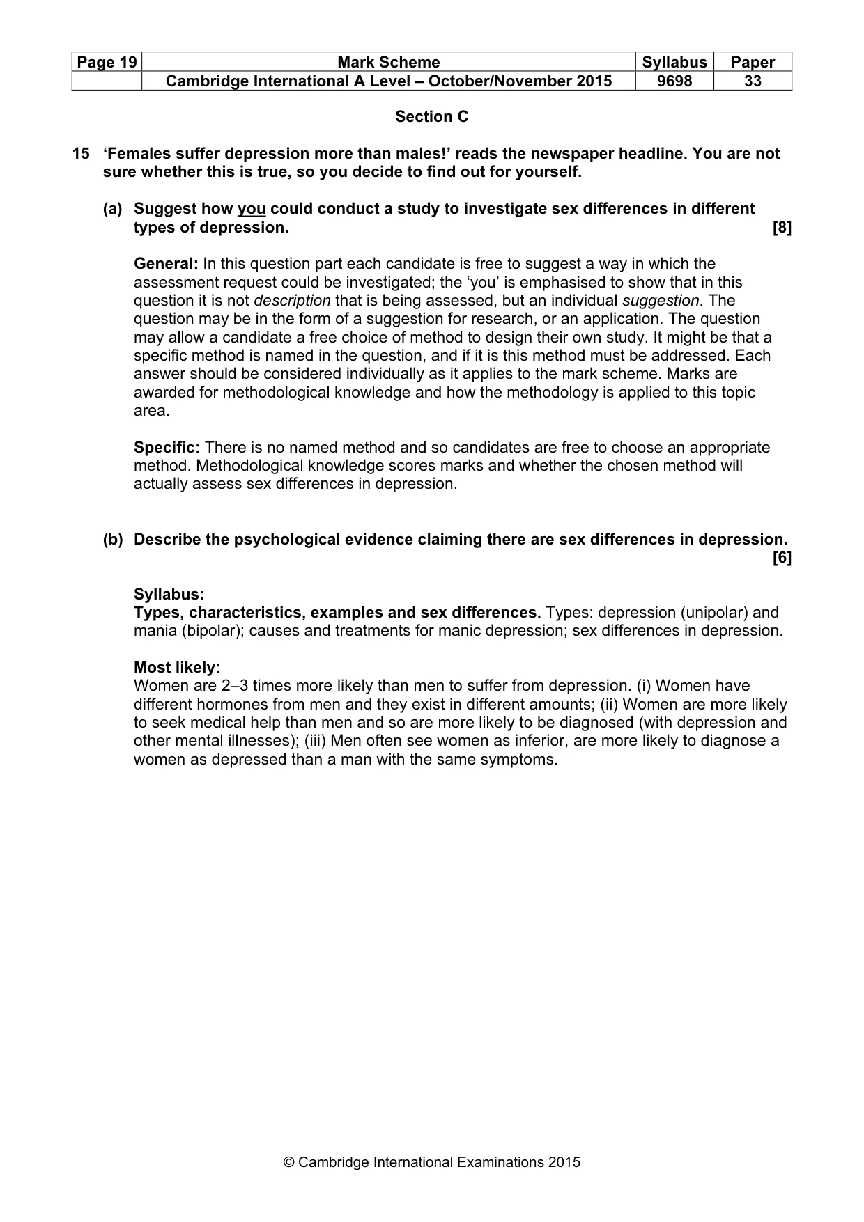 Mark scheme, page 19 of 24