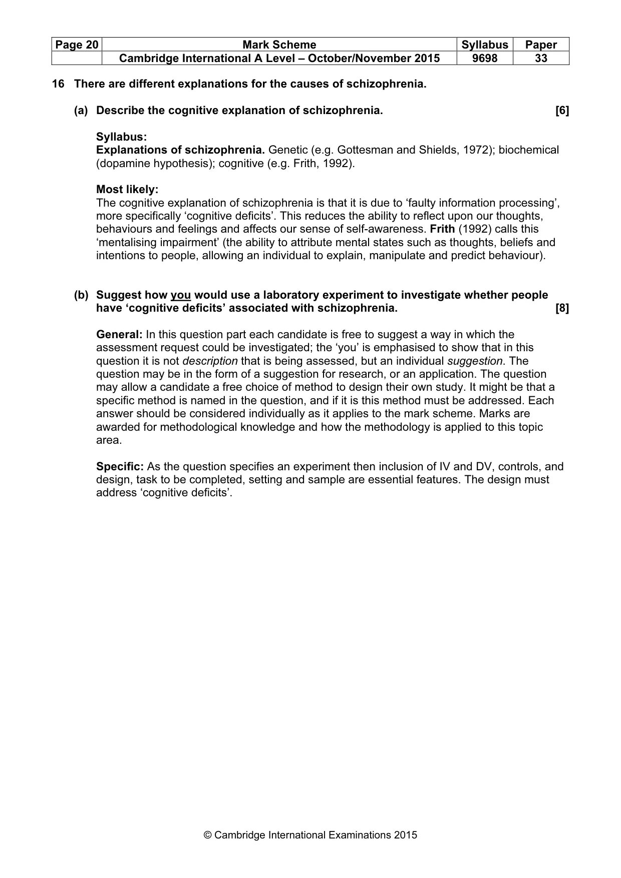 Mark scheme, page 20 of 24