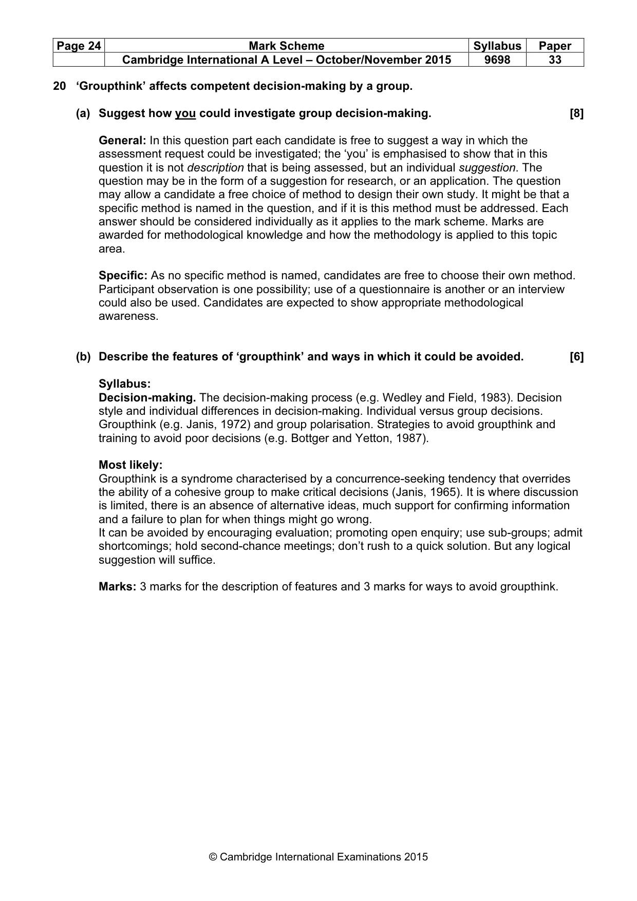 Mark scheme, page 24 of 24