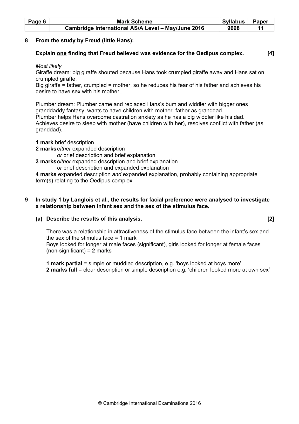 Mark scheme, page 6 of 13