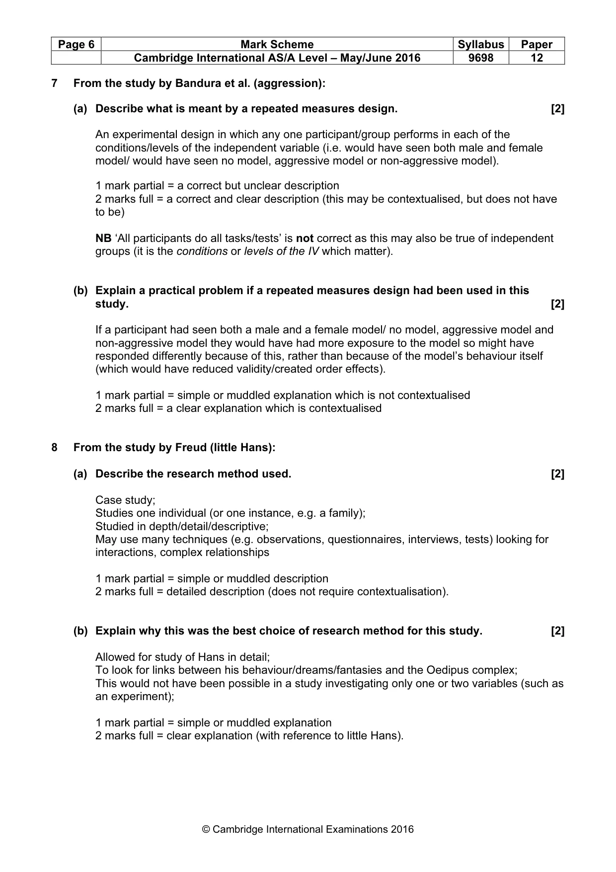 Mark scheme, page 6 of 14