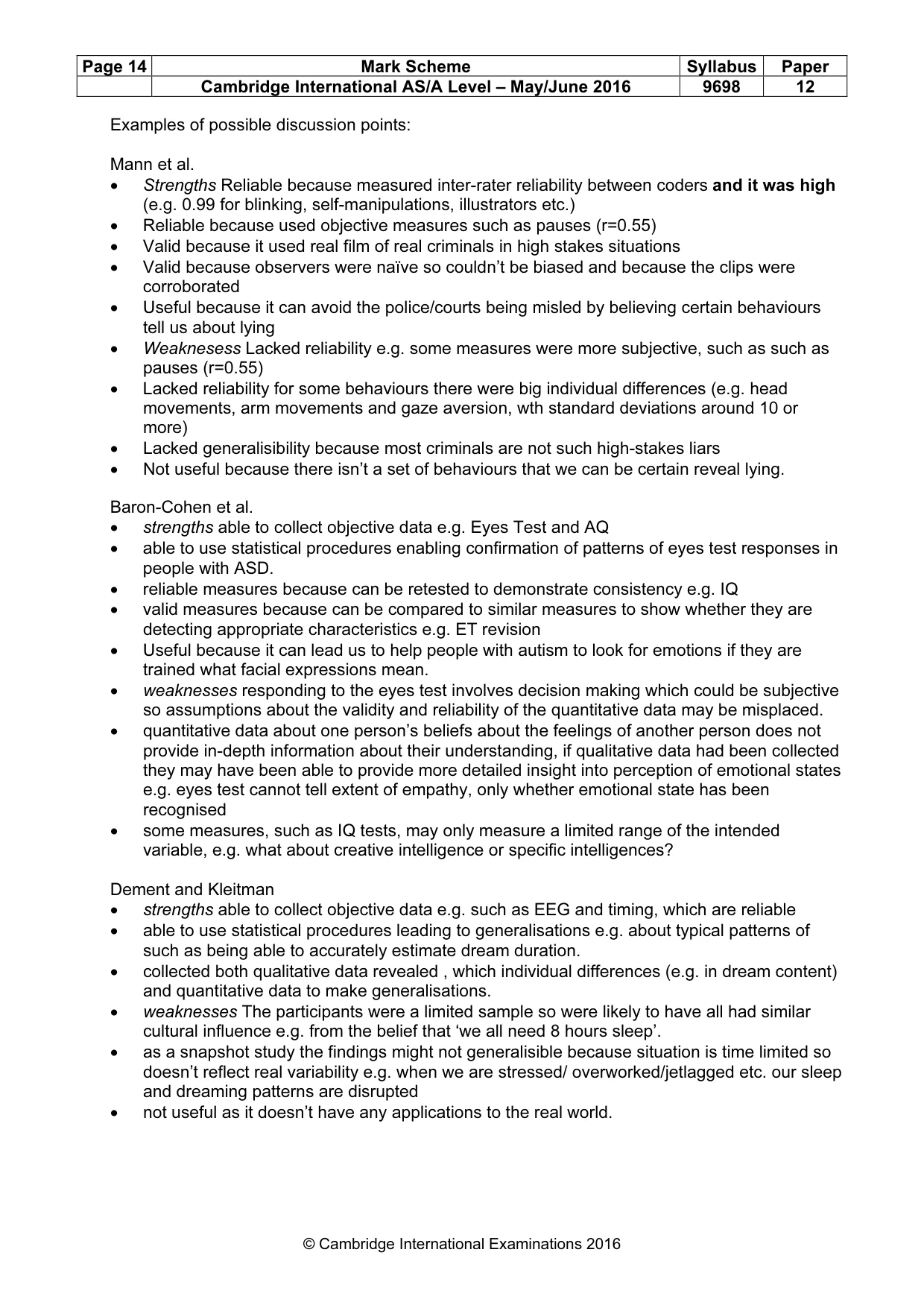 Mark scheme, page 14 of 14