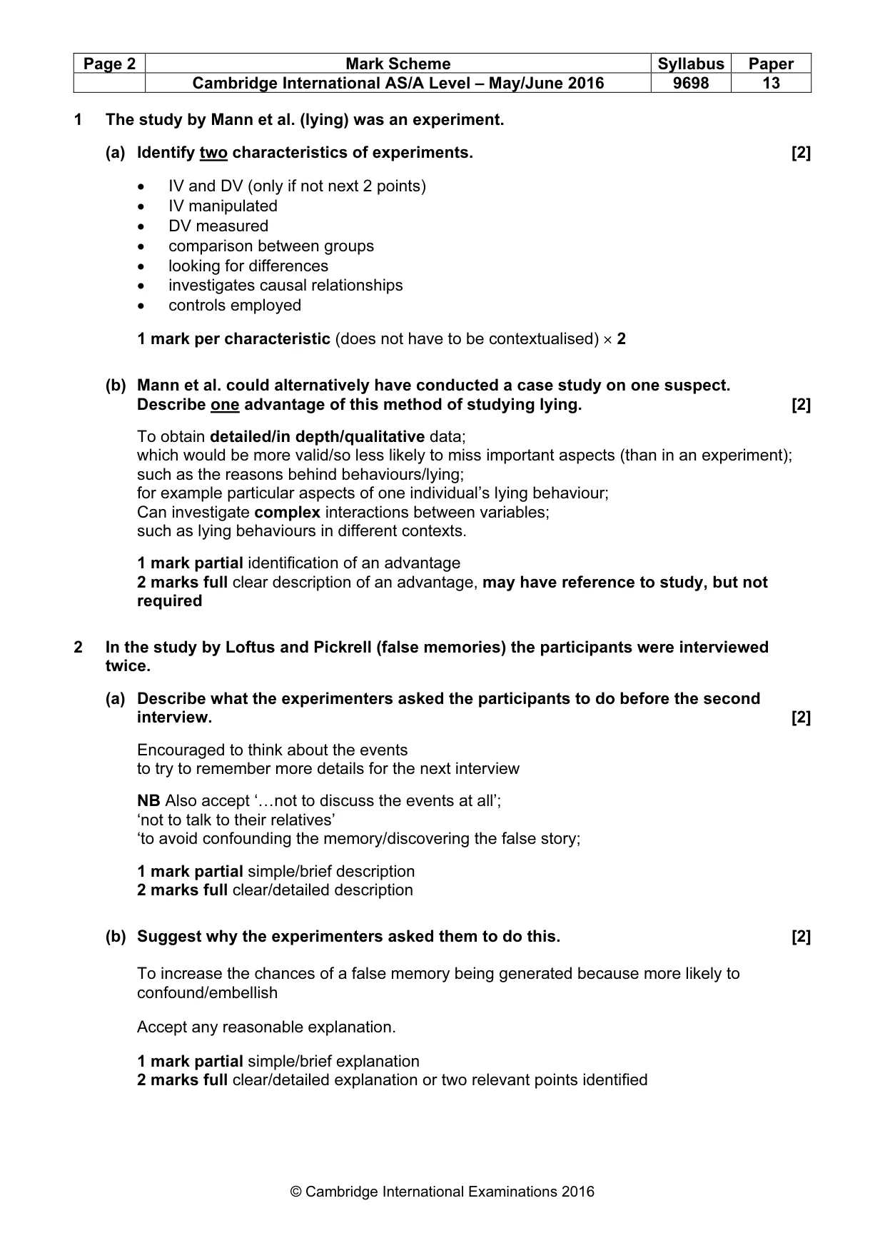 Mark scheme, page 2 of 13
