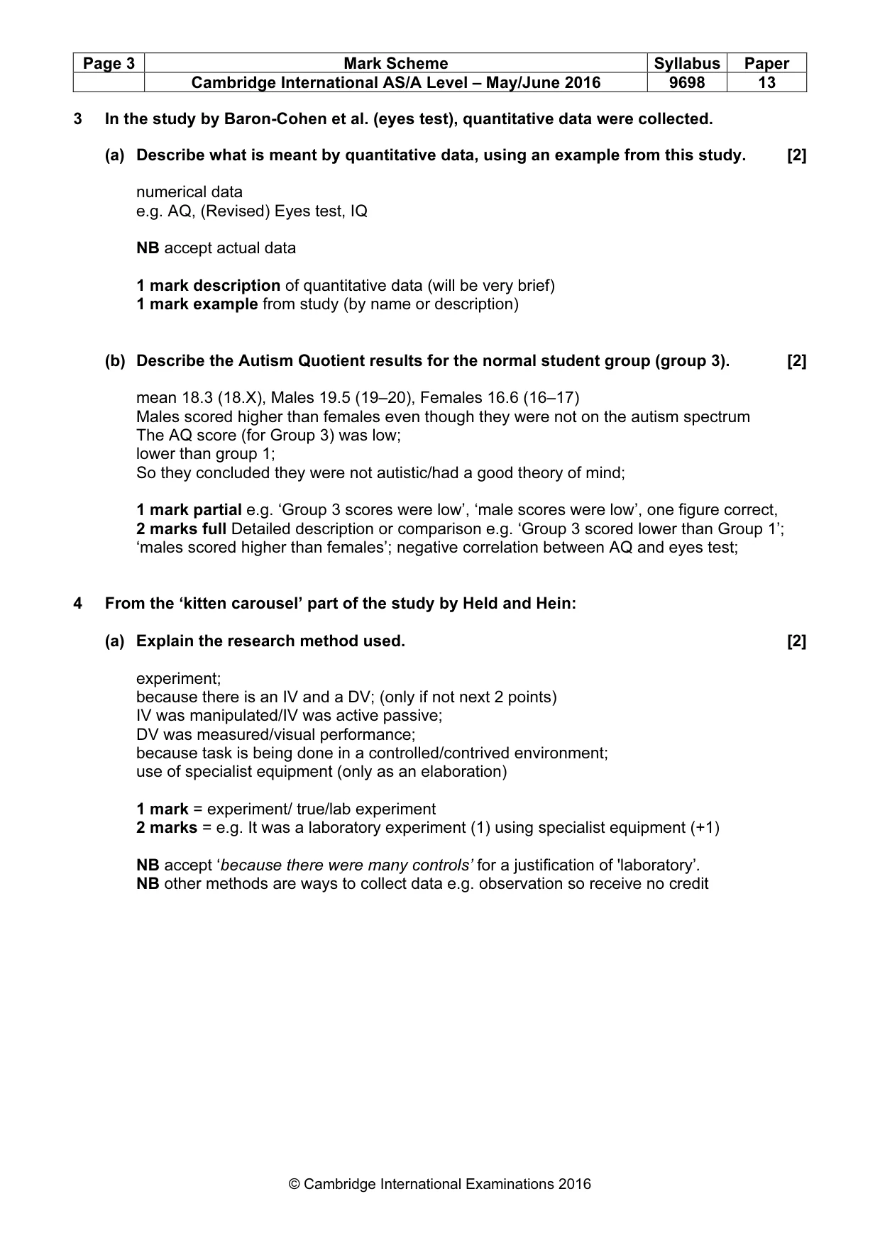 Mark scheme, page 3 of 13