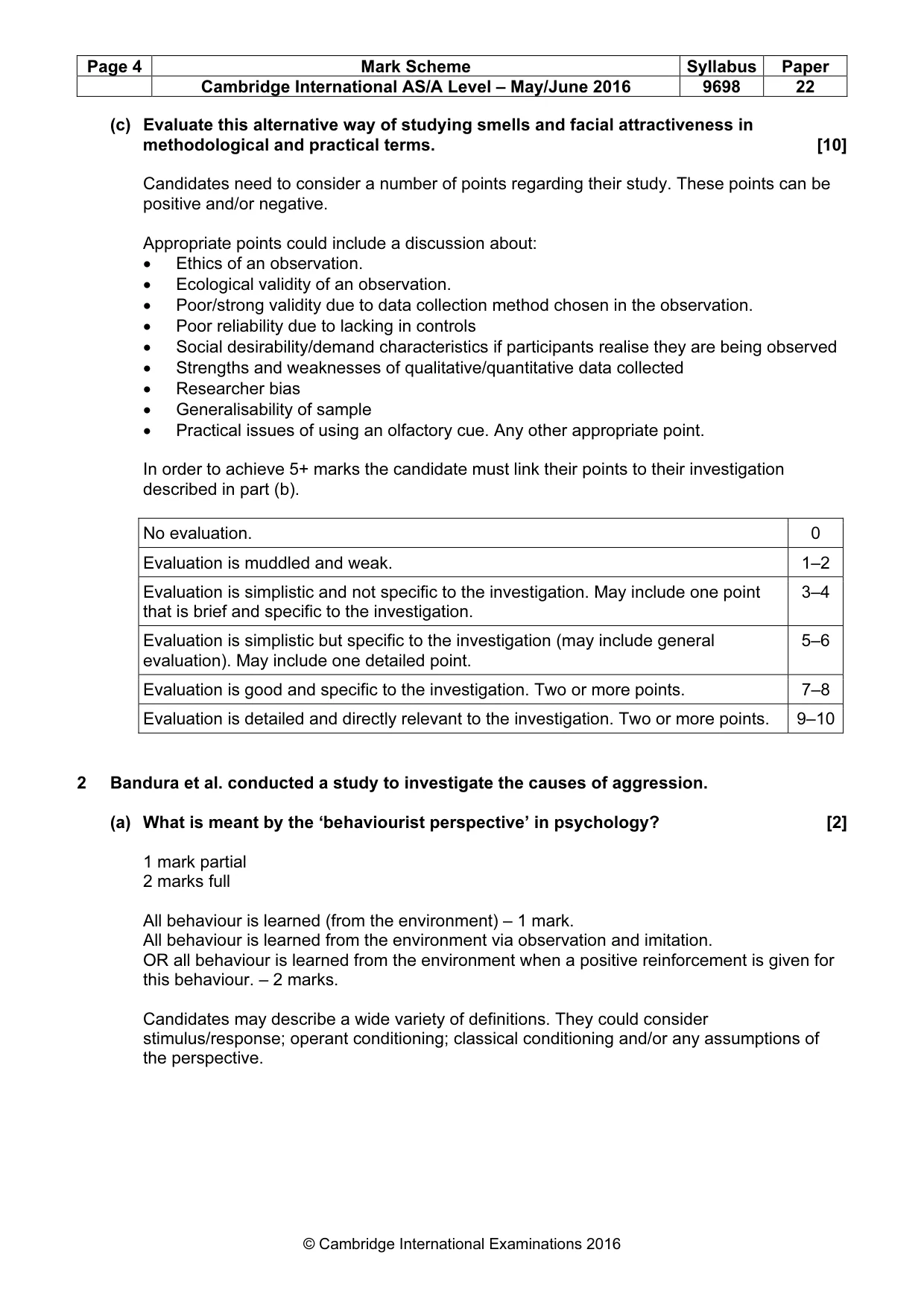 Mark scheme, page 4 of 10