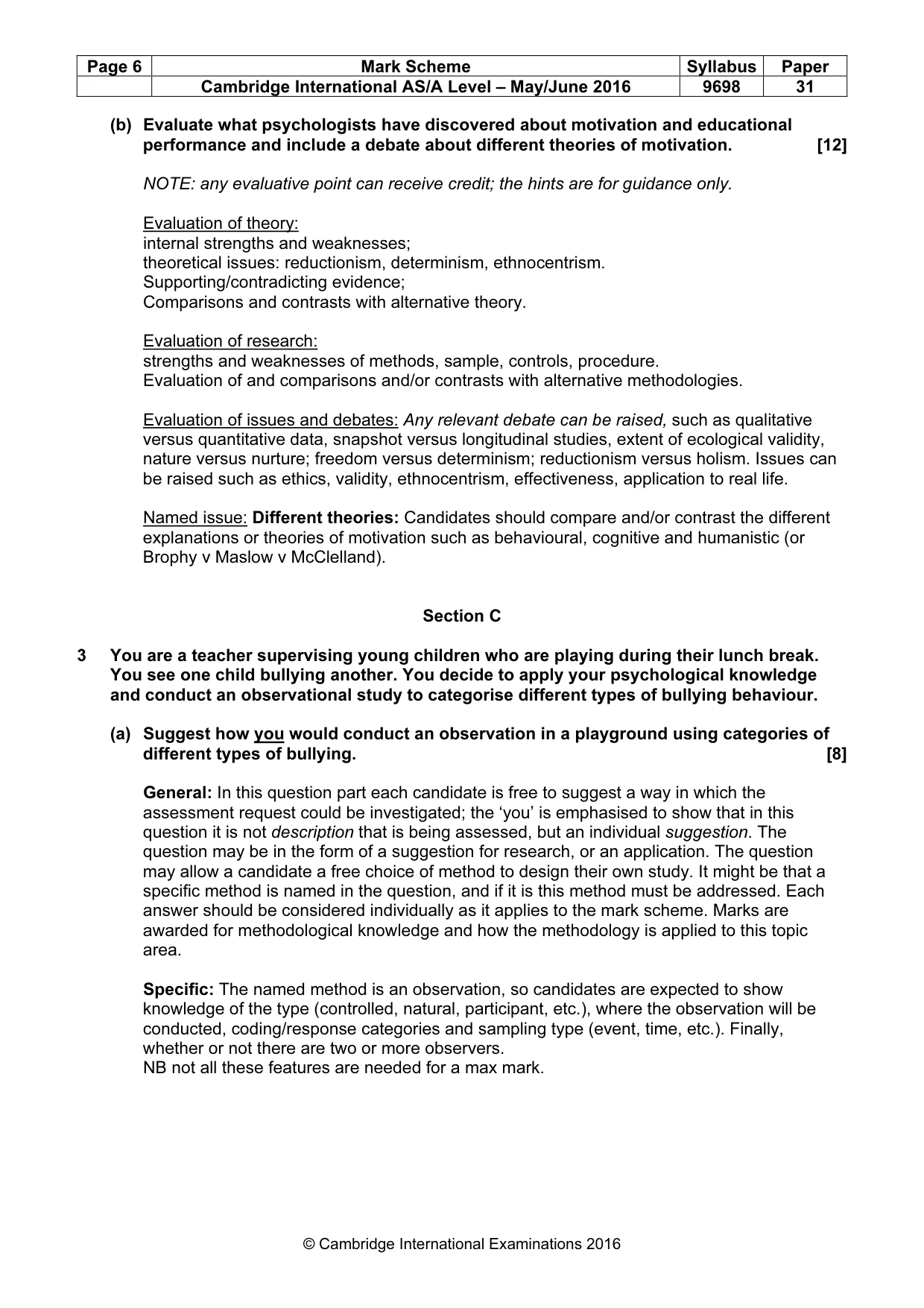 Mark scheme, page 6 of 22