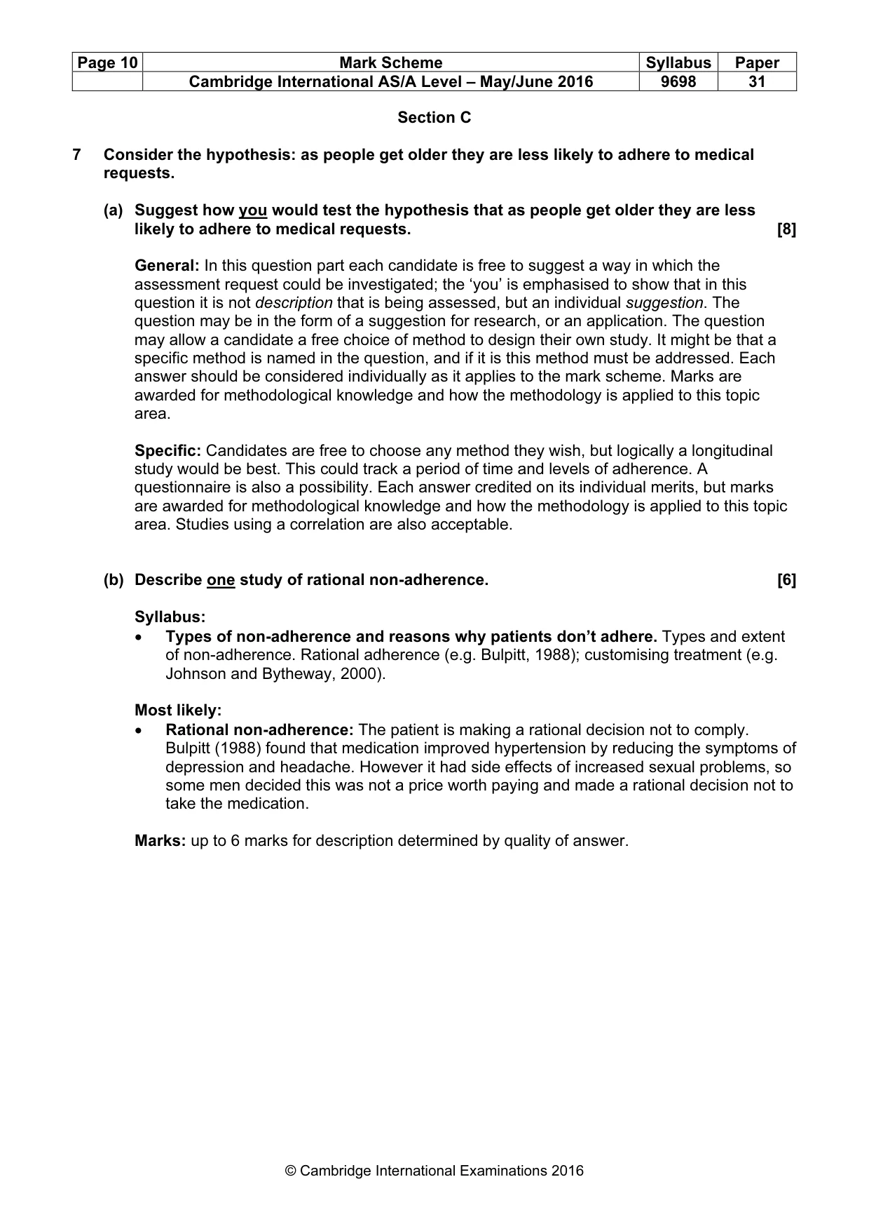 Mark scheme, page 10 of 22