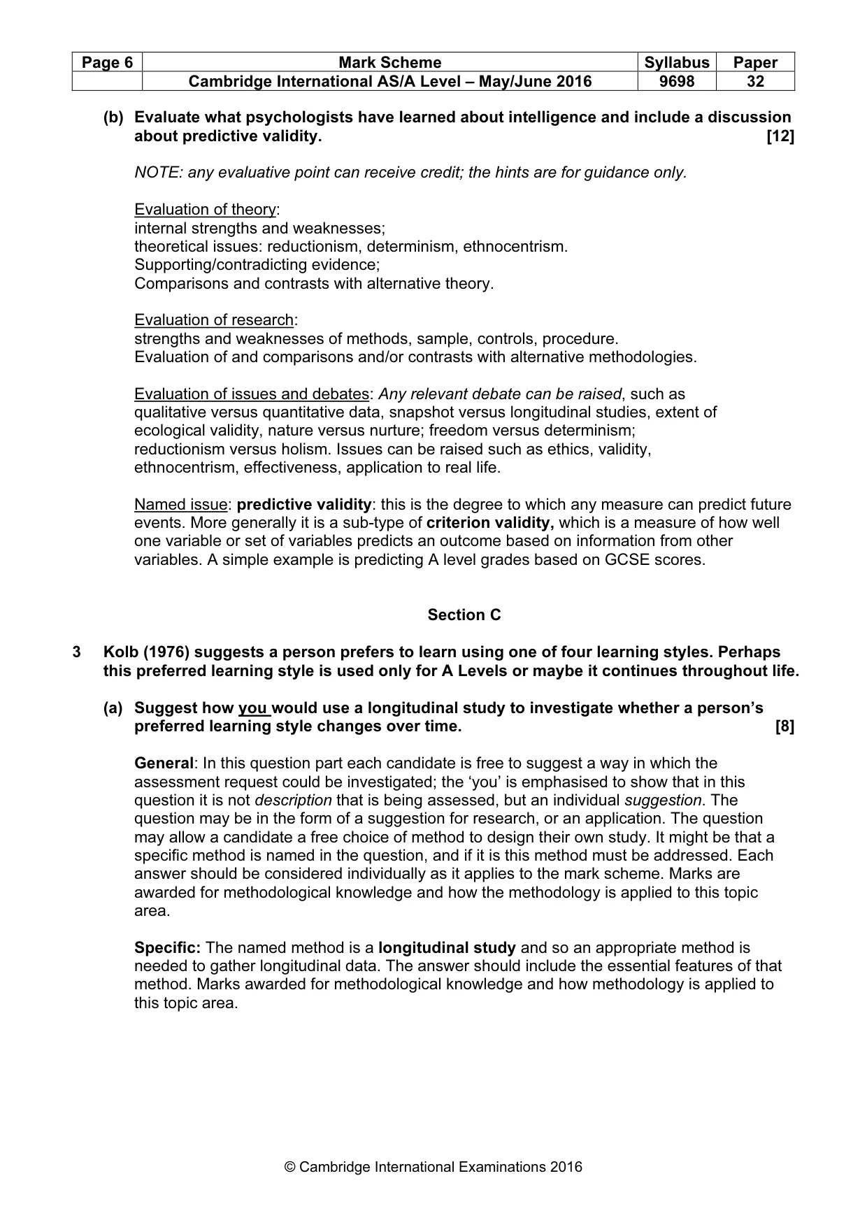 Mark scheme, page 6 of 22