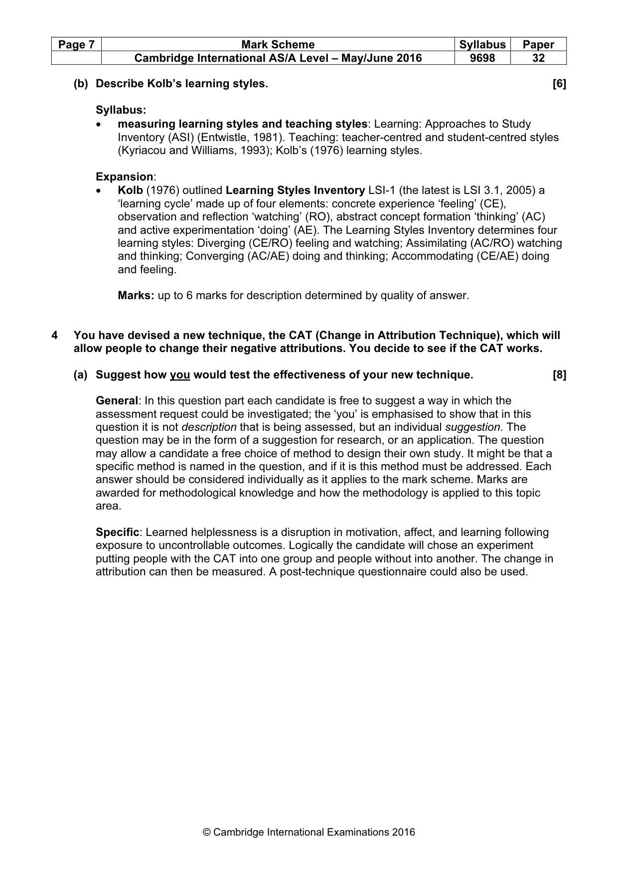 Mark scheme, page 7 of 22